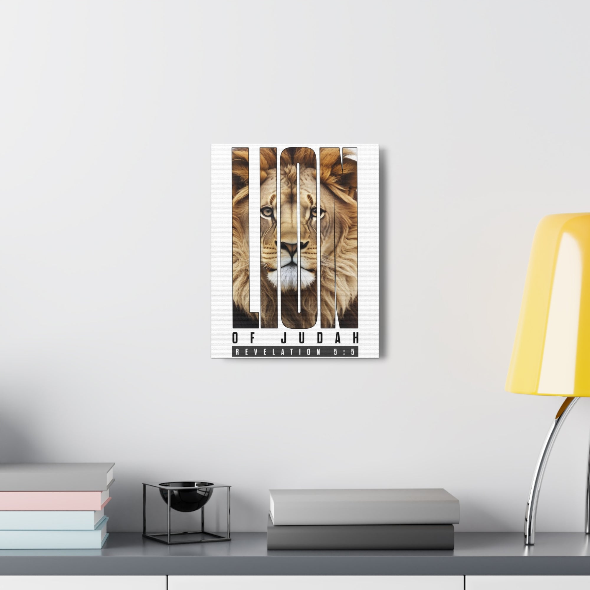 Scripture Walls Revelation 5:5 Lion of Judah Bible Verse Canvas Christian Wall Art Ready to Hang Unframed-Express Your Love Gifts