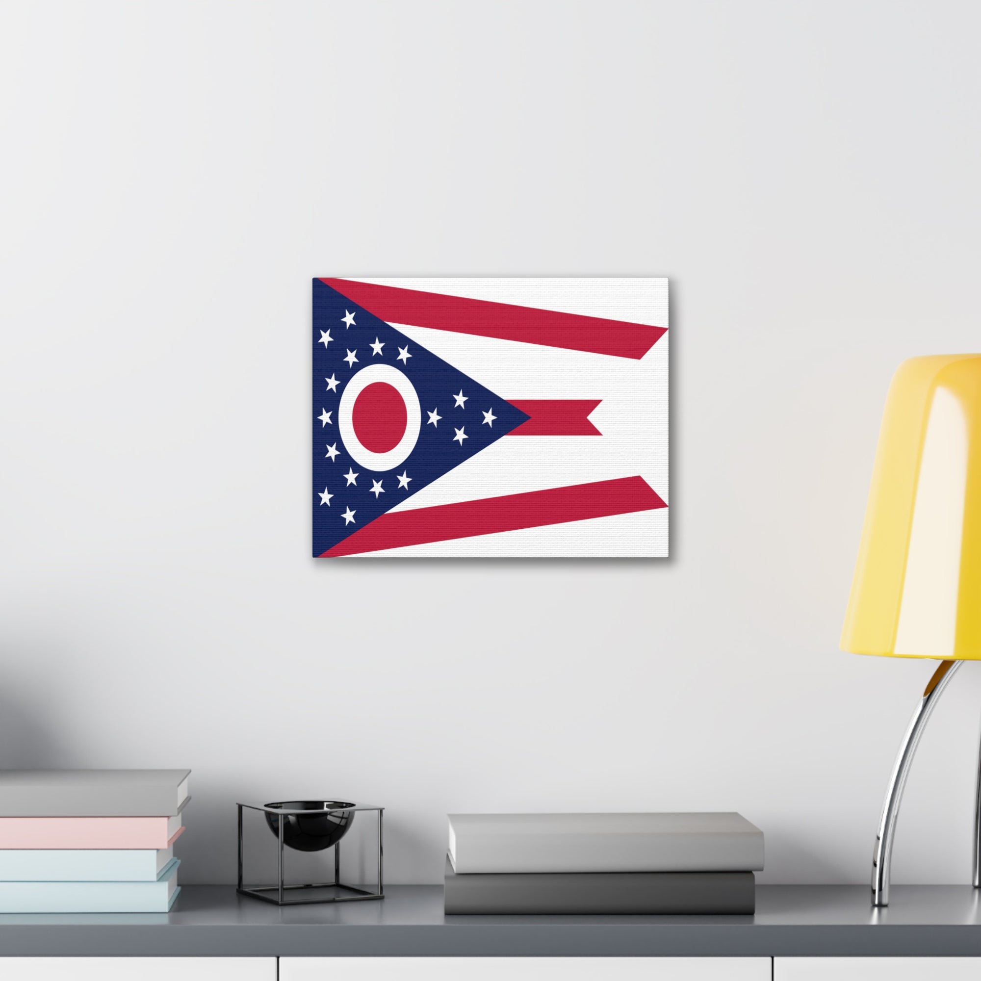 Ohio Stage Flag Canvas Vibrant Wall Art Unframed Home Decor-Express Your Love Gifts