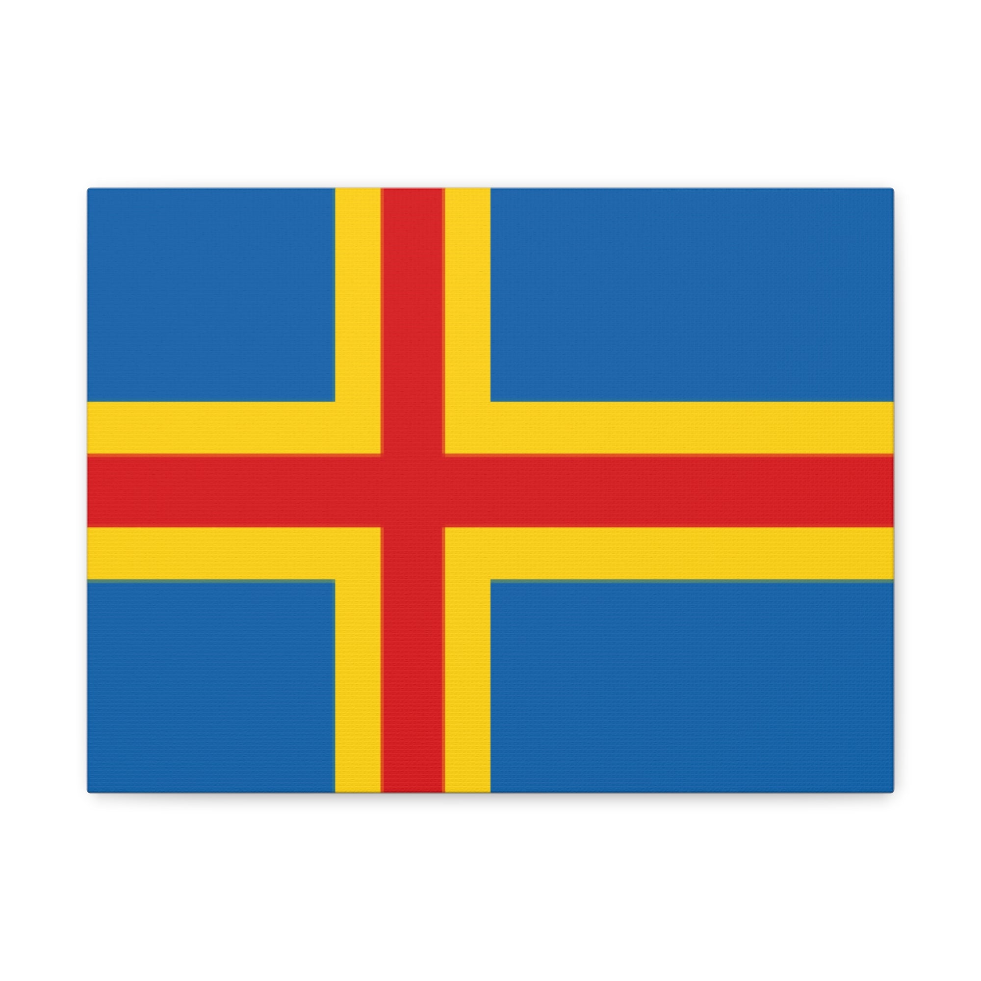 Aland Islands Country Flag Canvas Vibrant Wall Art Unframed Home Decor-Express Your Love Gifts