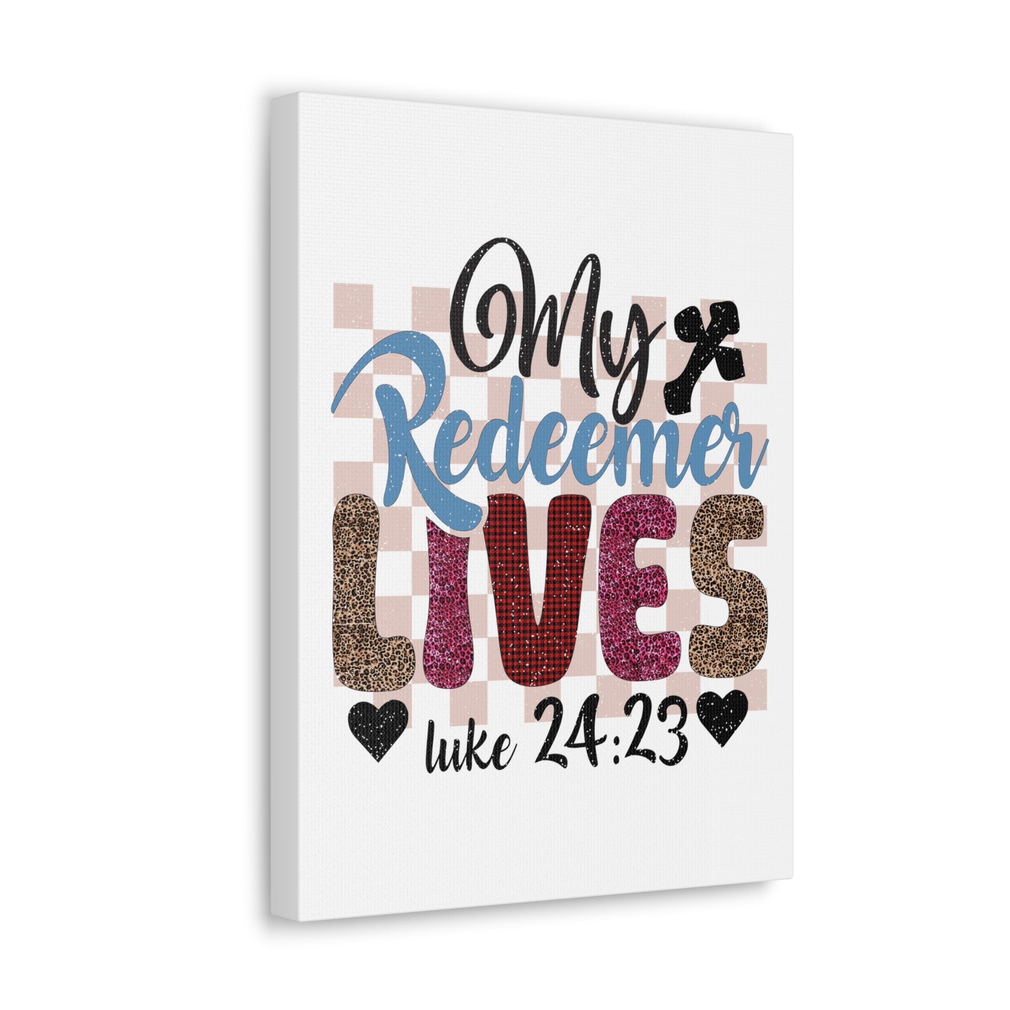 Scripture Walls Luke 24:23 My Redeemer Lives Bible Verse Canvas Christian Wall Art Ready to Hang Unframed-Express Your Love Gifts