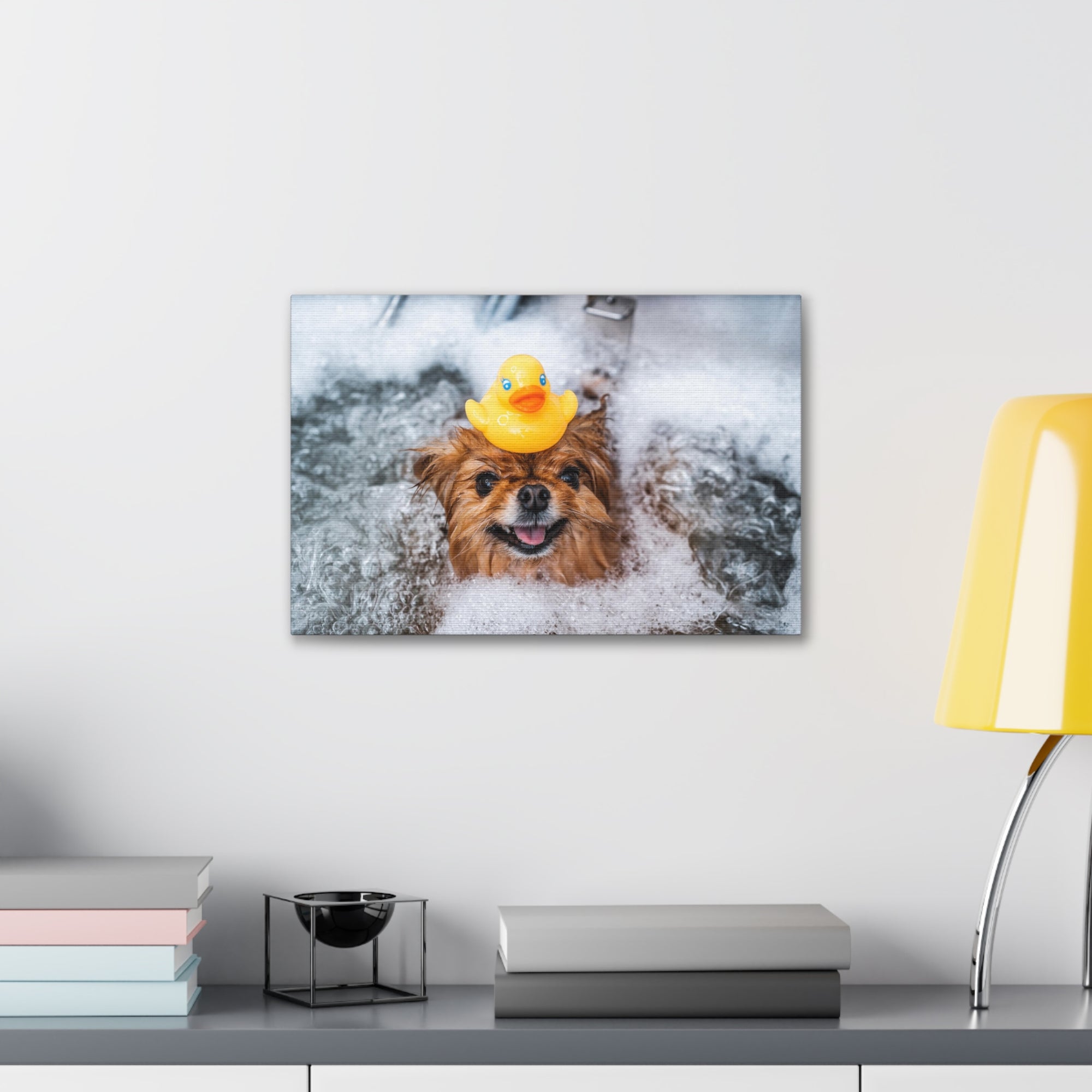 Funny Spitz Bathee Canvas Wall Art for Home Decor Ready-to-Hang-Express Your Love Gifts