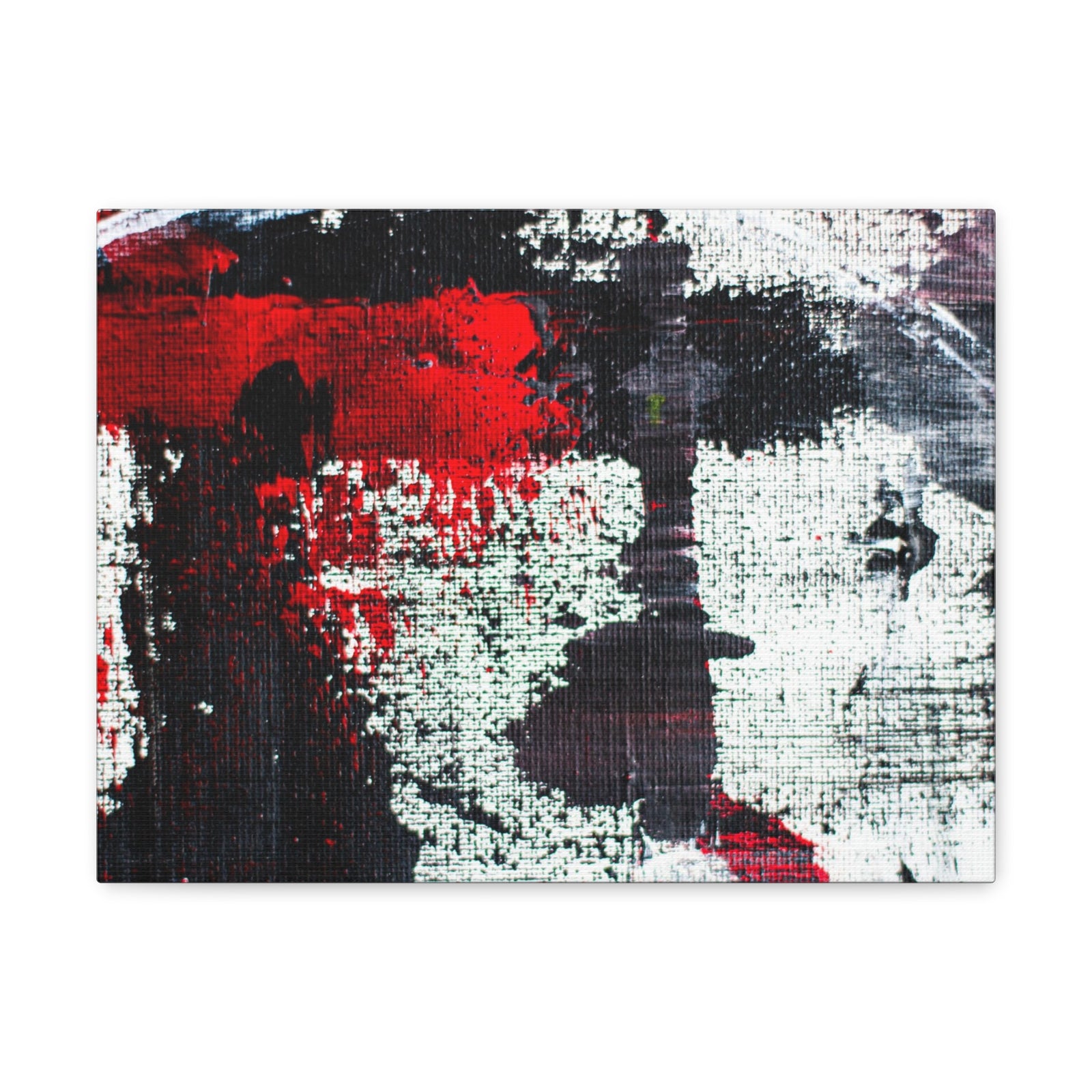 Abstract Rough Canvas Paint Strokes Red White Black Painting Canvas Wall Art for Home Decor Ready-to-Hang-Express Your Love Gifts