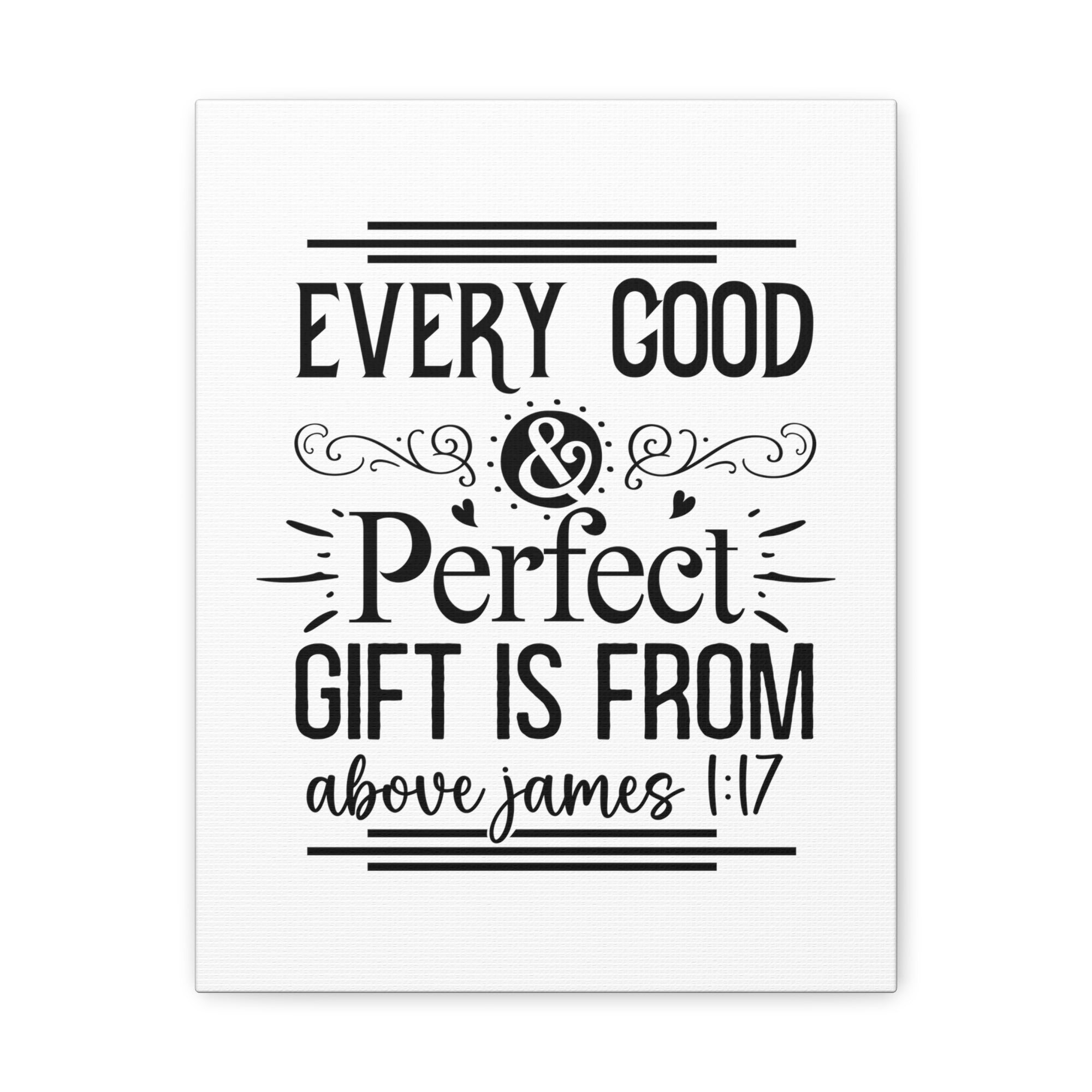 Scripture Walls James 1:17 Perfect Gift Bible Verse Canvas Christian Wall Art Ready to Hang Unframed-Express Your Love Gifts