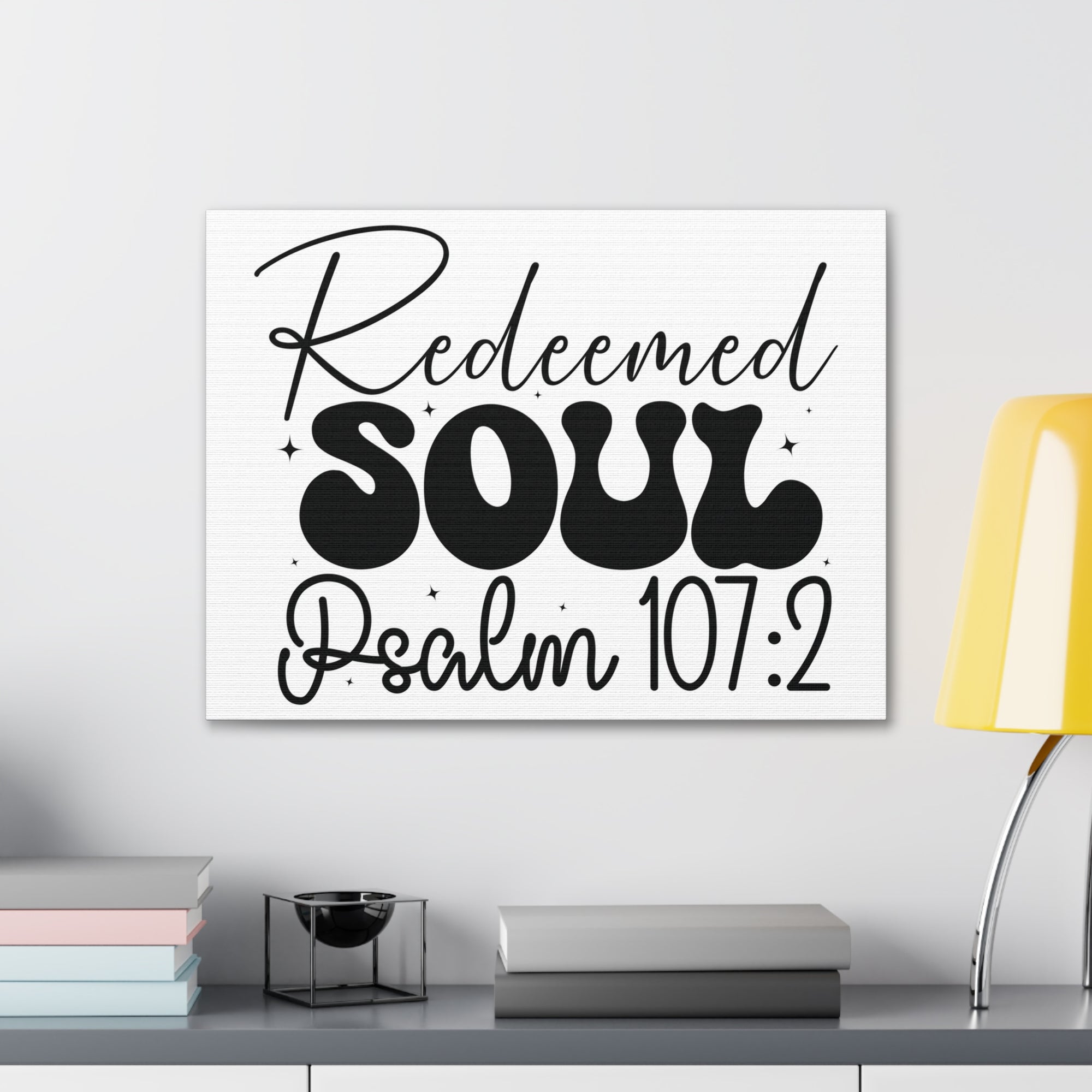 Scripture Walls Psalm 107:2 I am a Redeemed Soul Bible Verse Canvas Christian Wall Art Ready to Hang Unframed-Express Your Love Gifts