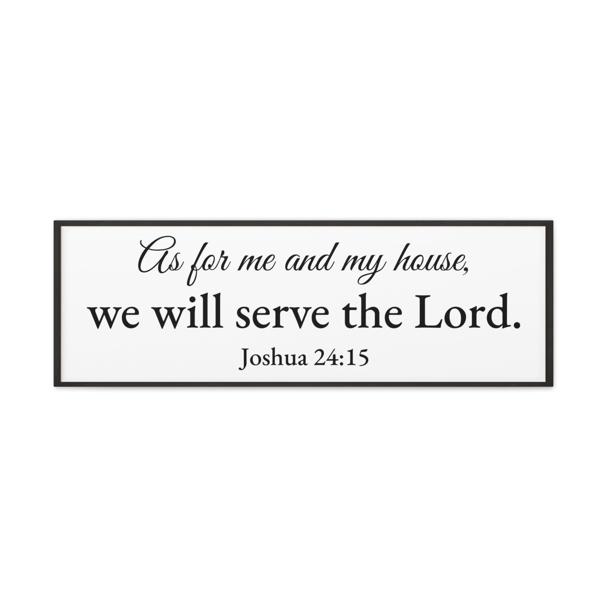 Scripture Walls Joshua 24:15 White Bible Verse Canvas Christian Wall Art Ready to Hang Unframed-Express Your Love Gifts