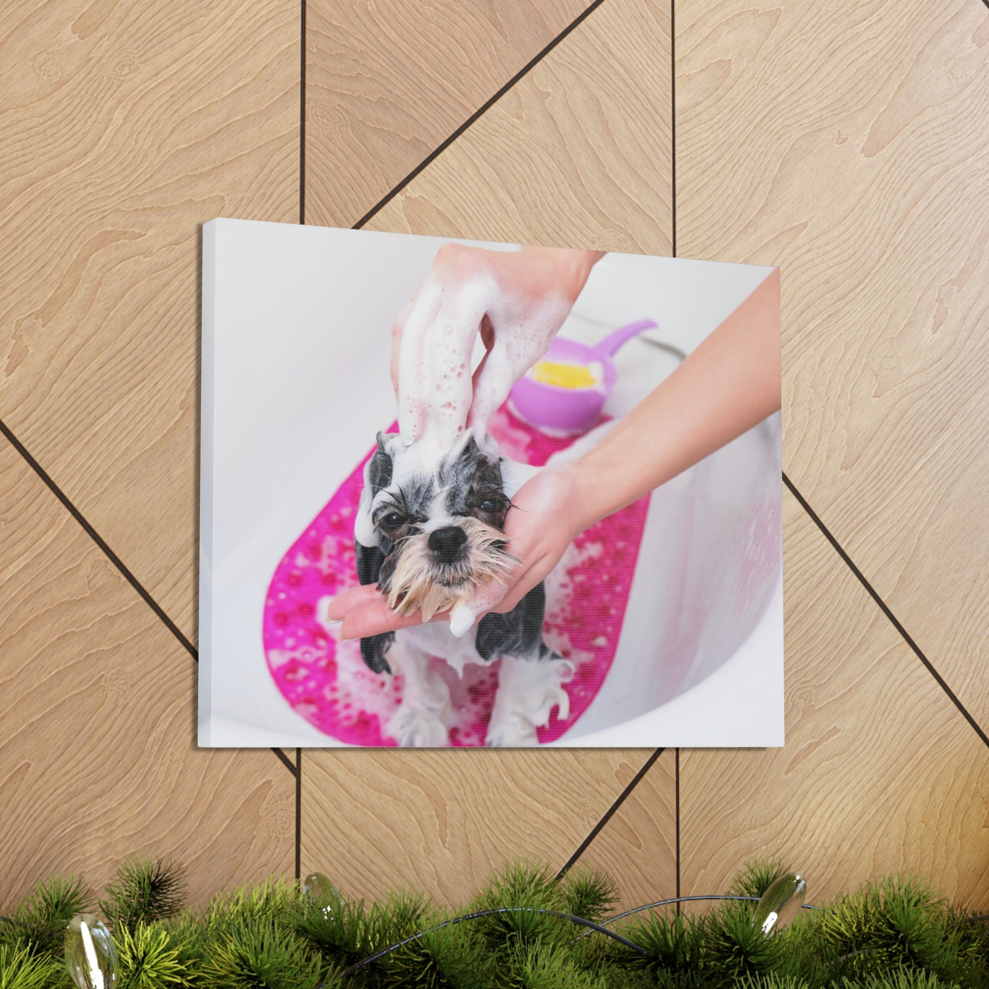 Funny Shih Tzu Bathee Canvas Wall Art for Home Decor Ready-to-Hang-Express Your Love Gifts