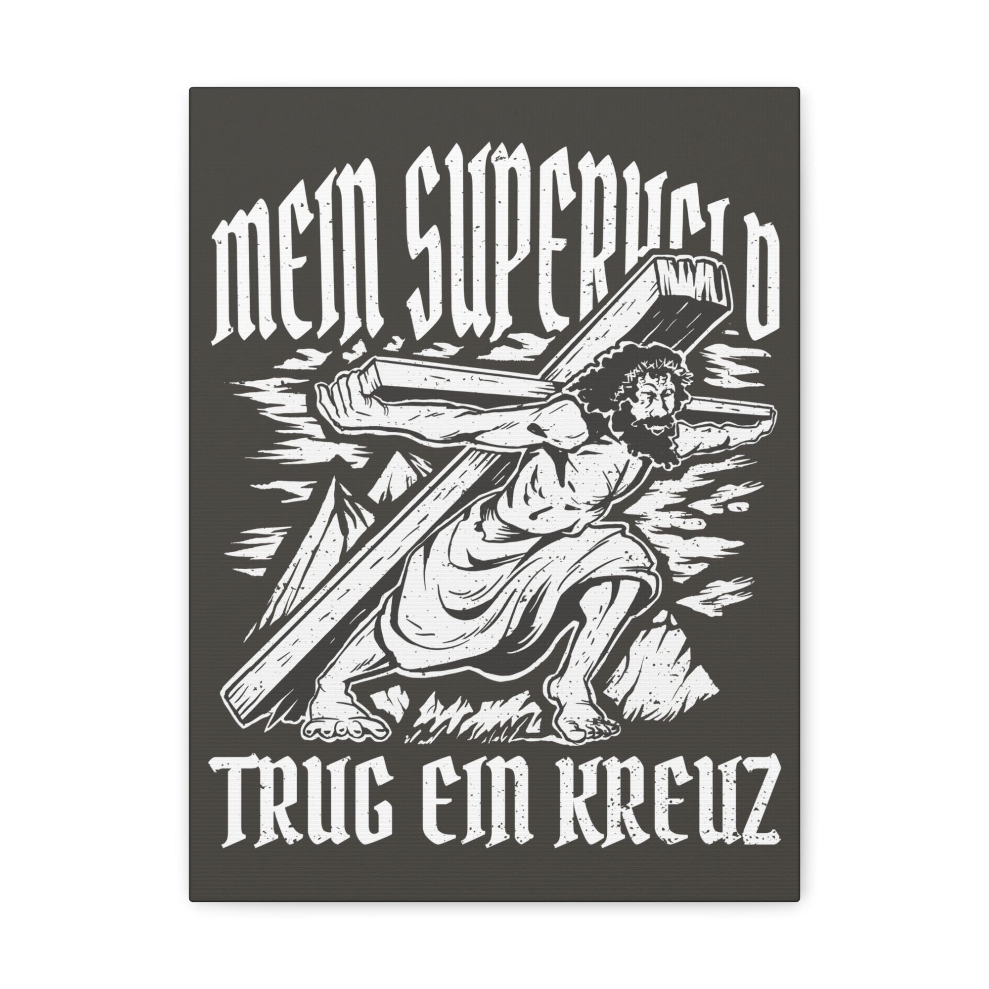 Scripture Walls My Superhero German Bible Verse Canvas Christian Wall Art Ready to Hang Unframed-Express Your Love Gifts