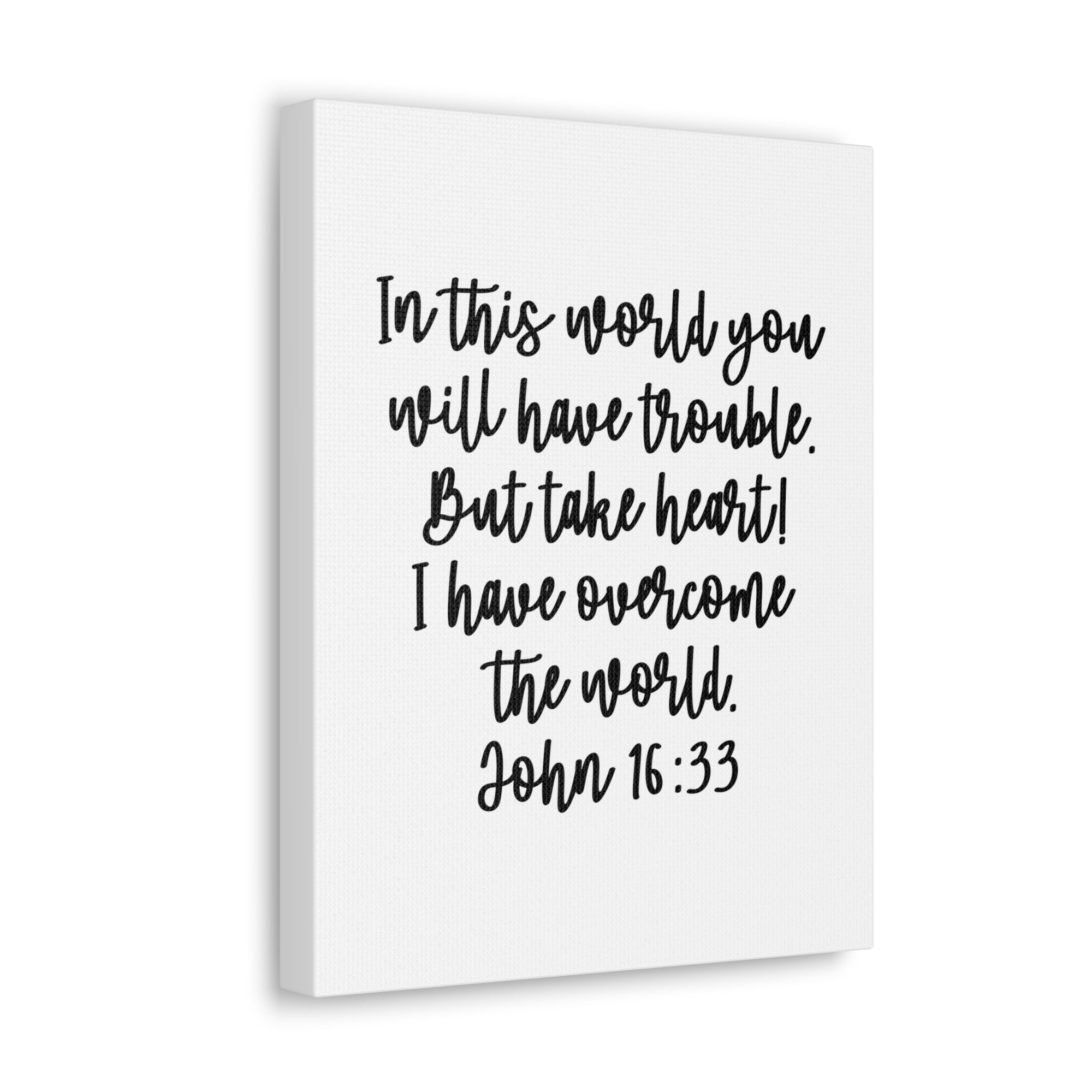 Scripture Walls John 16:13 But Take Heart Bible Verse Canvas Christian Wall Art Ready to Hang Unframed-Express Your Love Gifts