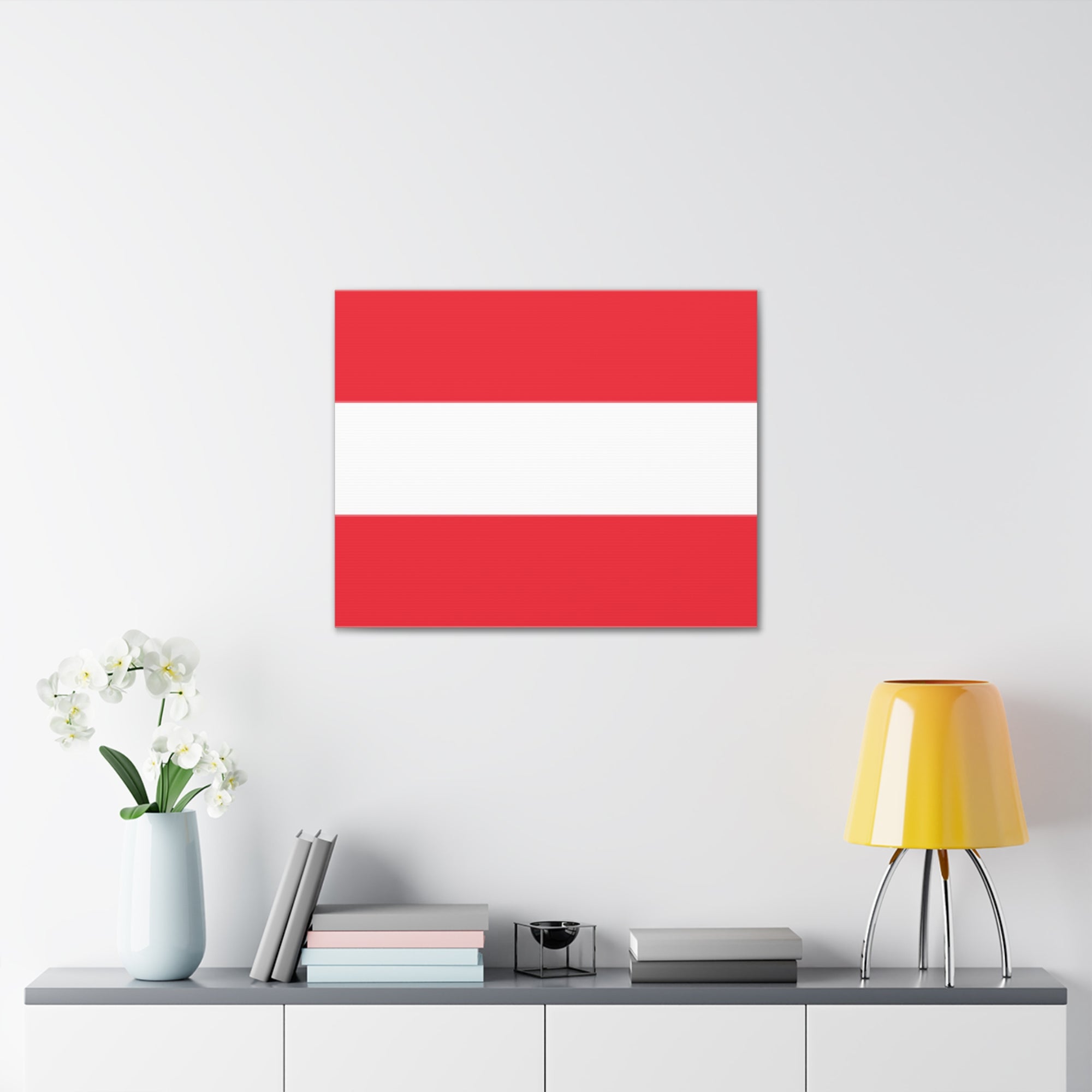 Austria Country Flag Canvas Vibrant Wall Art Unframed Home Decor-Express Your Love Gifts