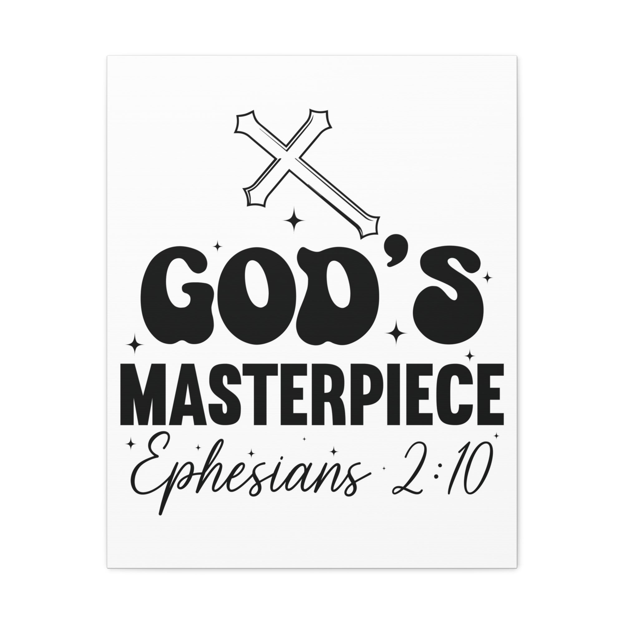 Scripture Walls Ephesians 2:10 You are God's Masterpiece Bible Verse Canvas Christian Wall Art Ready to Hang Unframed-Express Your Love Gifts