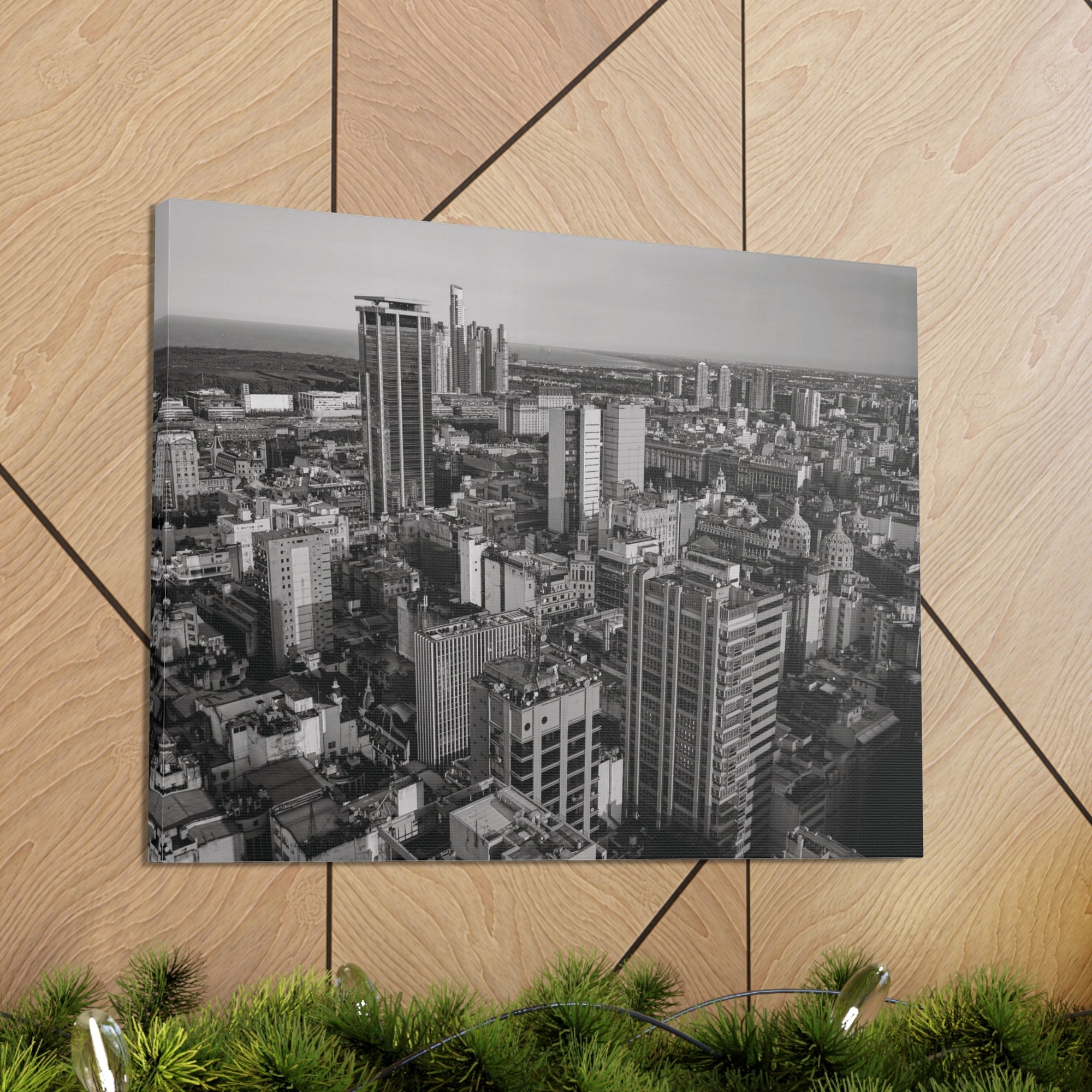 Buenos Aires Black And White Skyline Canvas Artwork High-Quality Breathtaking Stunning Cityscape for Home Decor Ready to Hang-Express Your Love Gifts