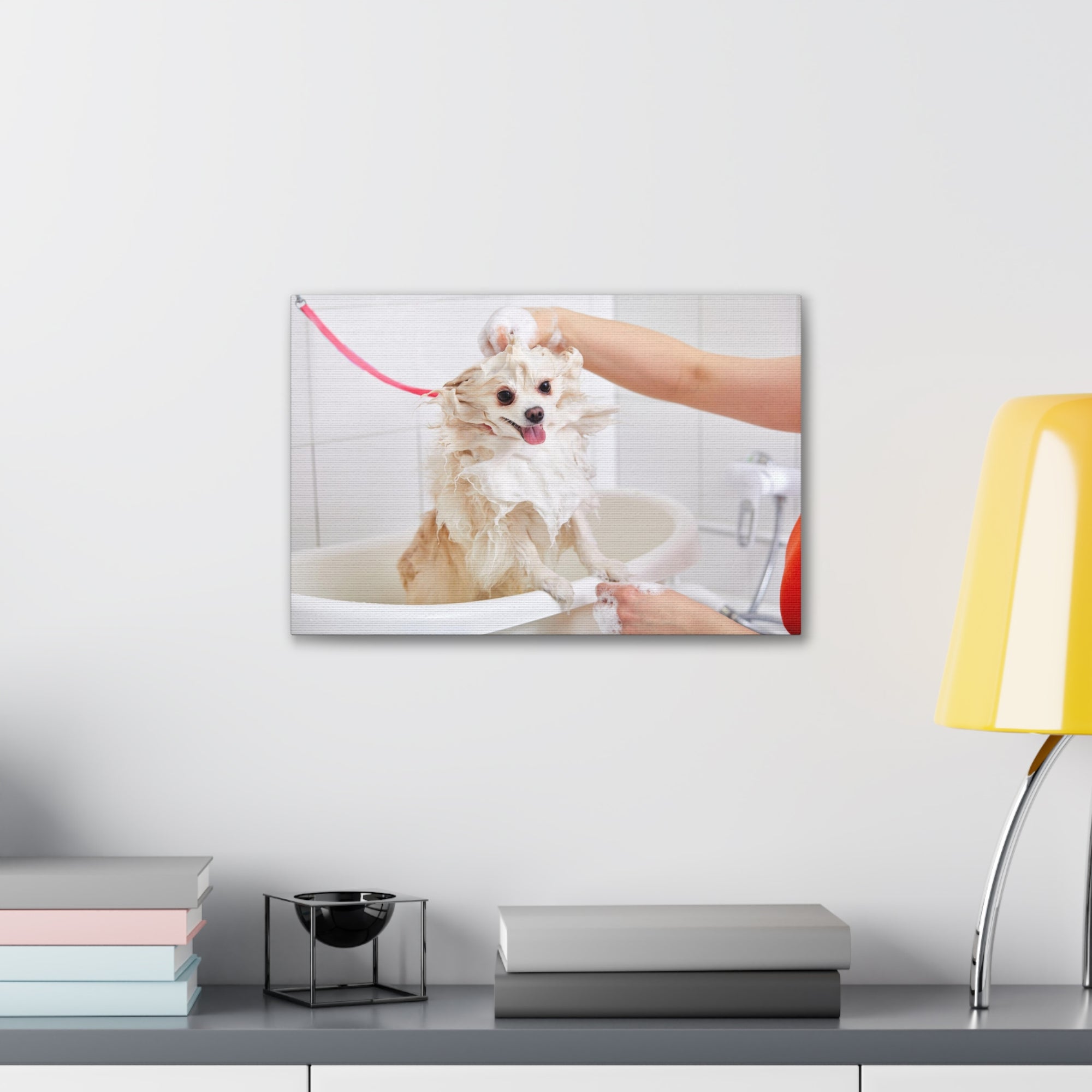 Funny Chihuahua Bathee Canvas Wall Art for Home Decor Ready-to-Hang-Express Your Love Gifts