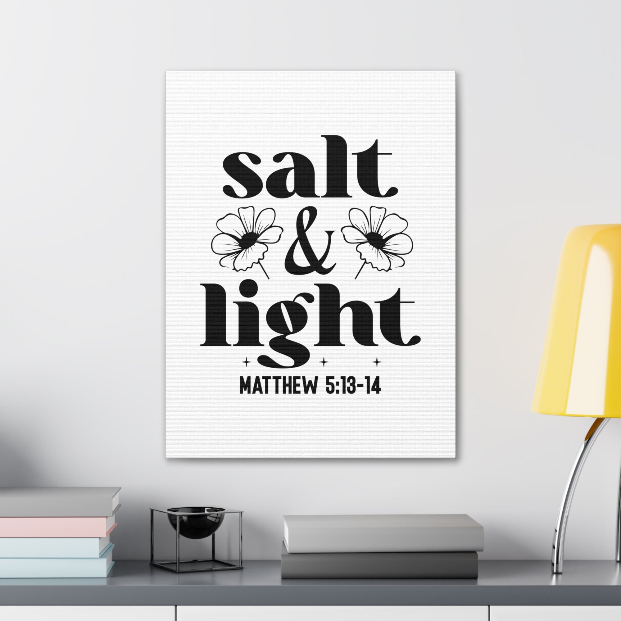 Scripture Walls Matthew 5:13-14 Salt & Light Bible Verse Canvas Christian Wall Art Ready to Hang Unframed-Express Your Love Gifts