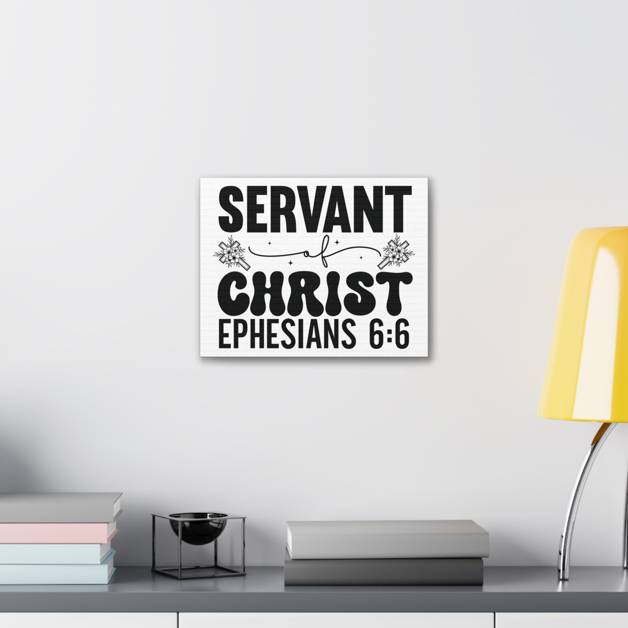 Scripture Walls Ephesians 6:6 Servant of Christ Bible Verse Canvas Christian Wall Art Ready to Hang Unframed-Express Your Love Gifts