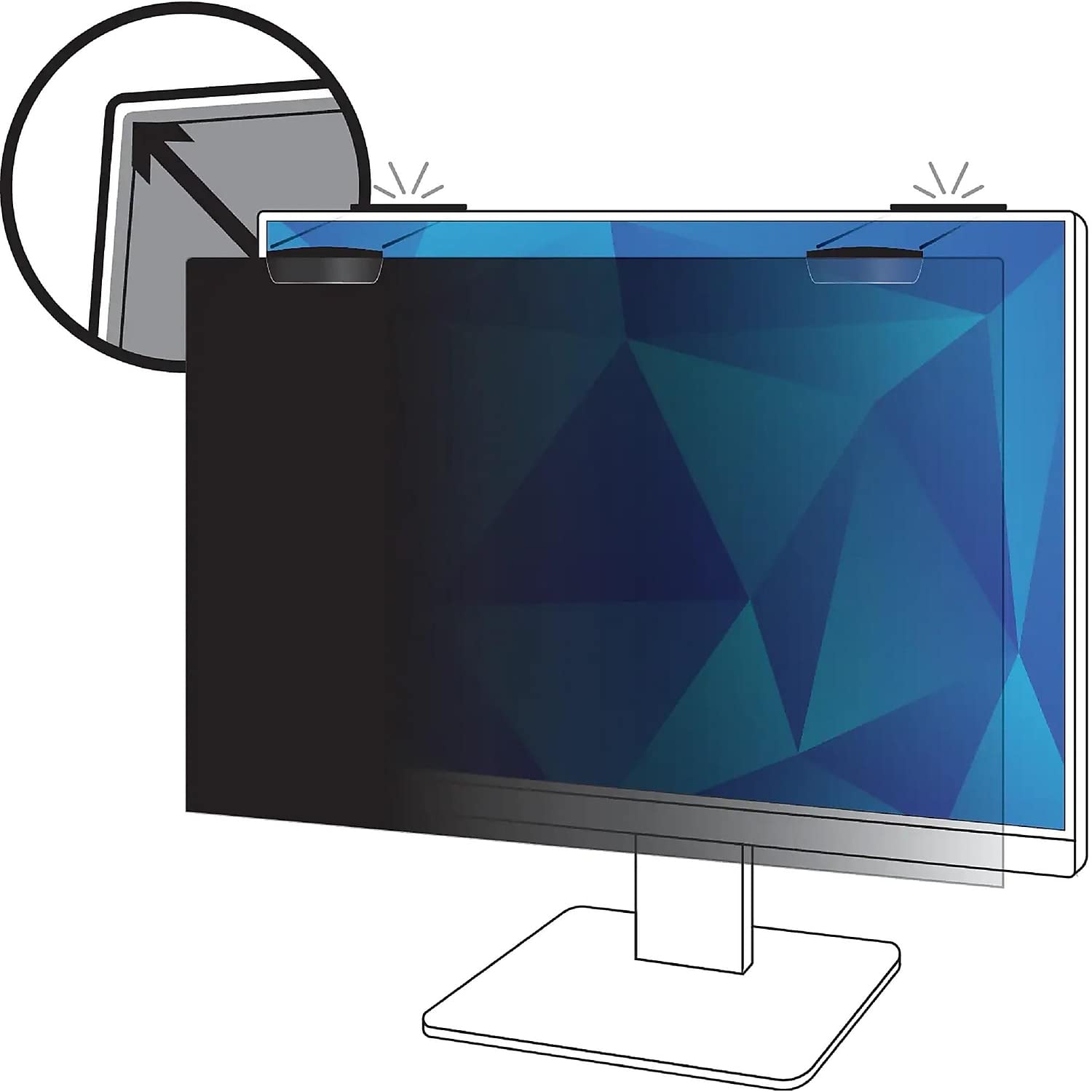 3M Privacy Filter for 21.5" Monitor, COMPLY Magnetic Attach, Matte/Glossy, Blue Light Reduction (16:9 Aspect Ratio)-Express Your Love Gifts