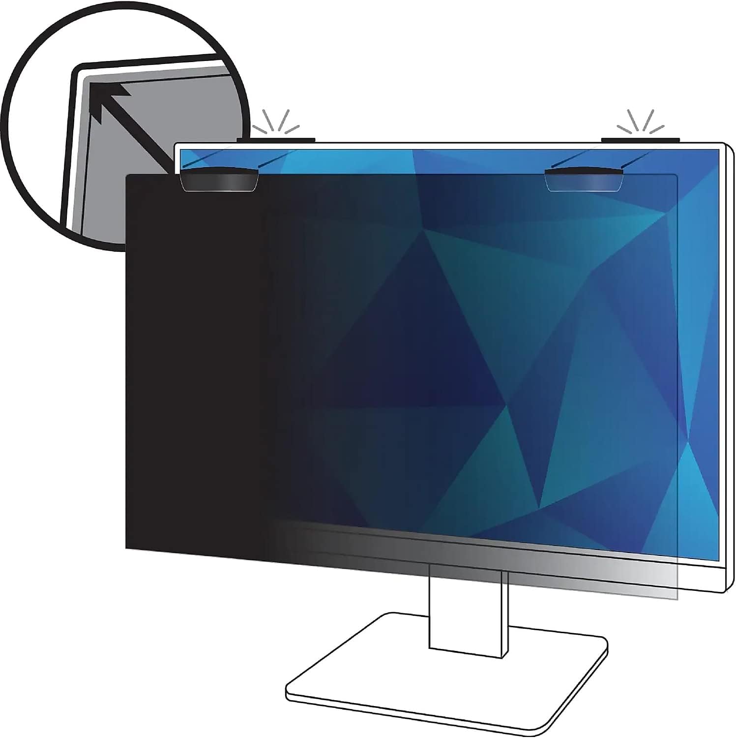 3M Privacy Filter for 24in Full Screen Monitor with 3M Comply Magnetic Attach 16:9-Express Your Love Gifts