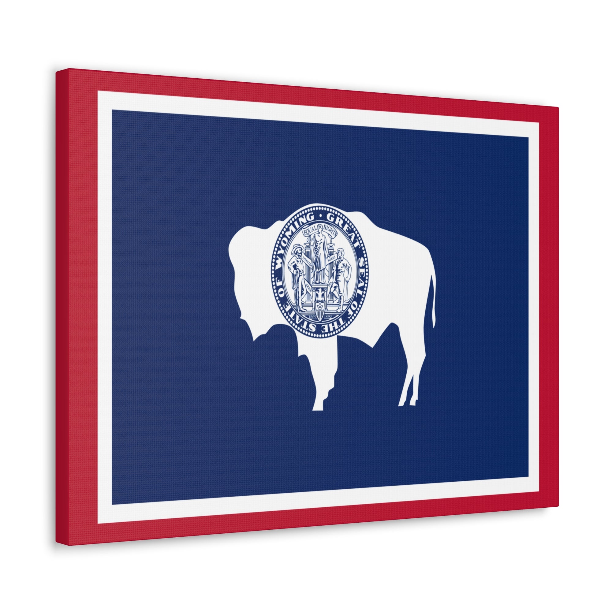 Wyoming Stage Flag Canvas Vibrant Wall Art Unframed Home Decor-Express Your Love Gifts