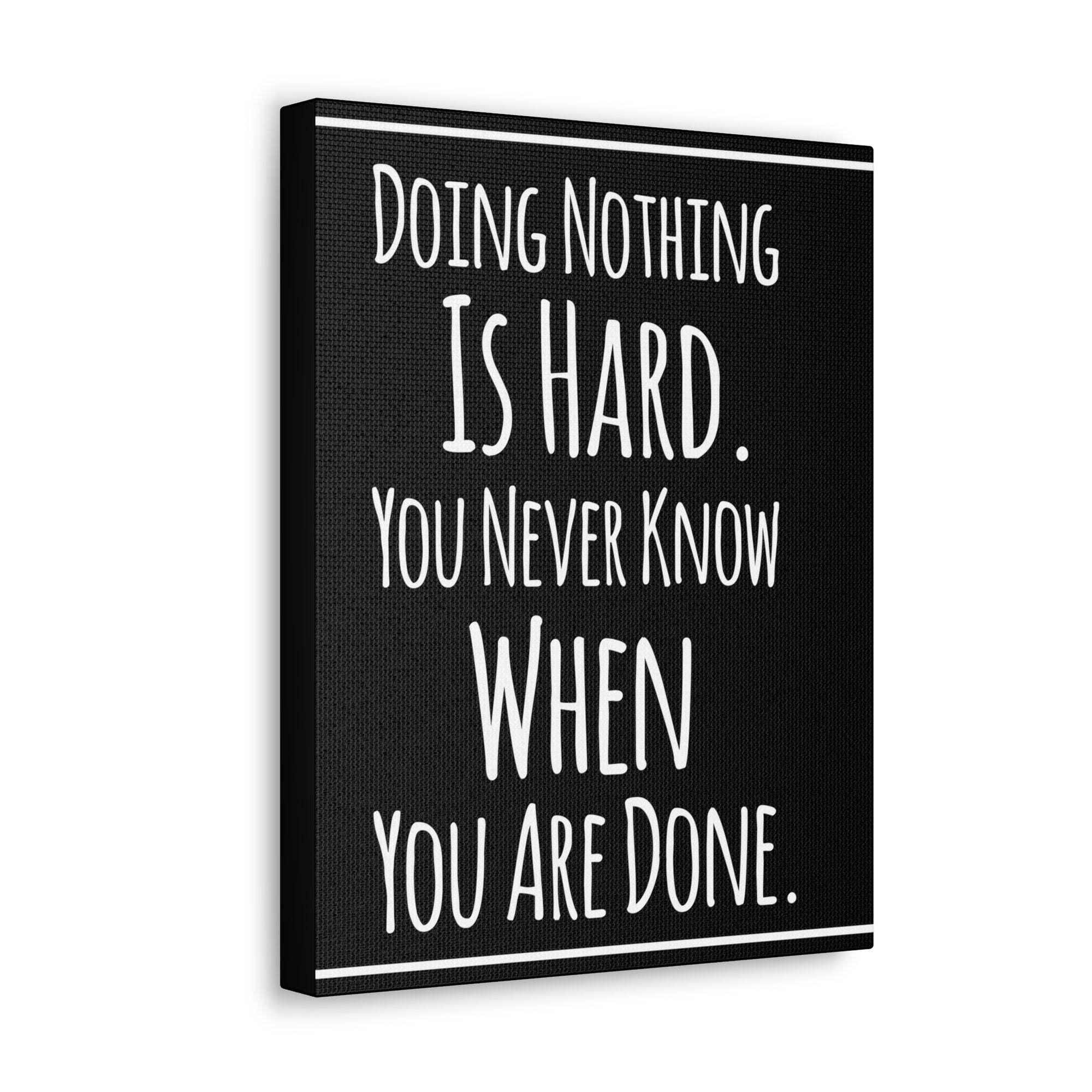 Inspirational Wall Art Doing Nothing Is Hard Motivation Wall Decor for Home Office Gym Inspiring Success Quote Print Ready to Hang-Express Your Love Gifts