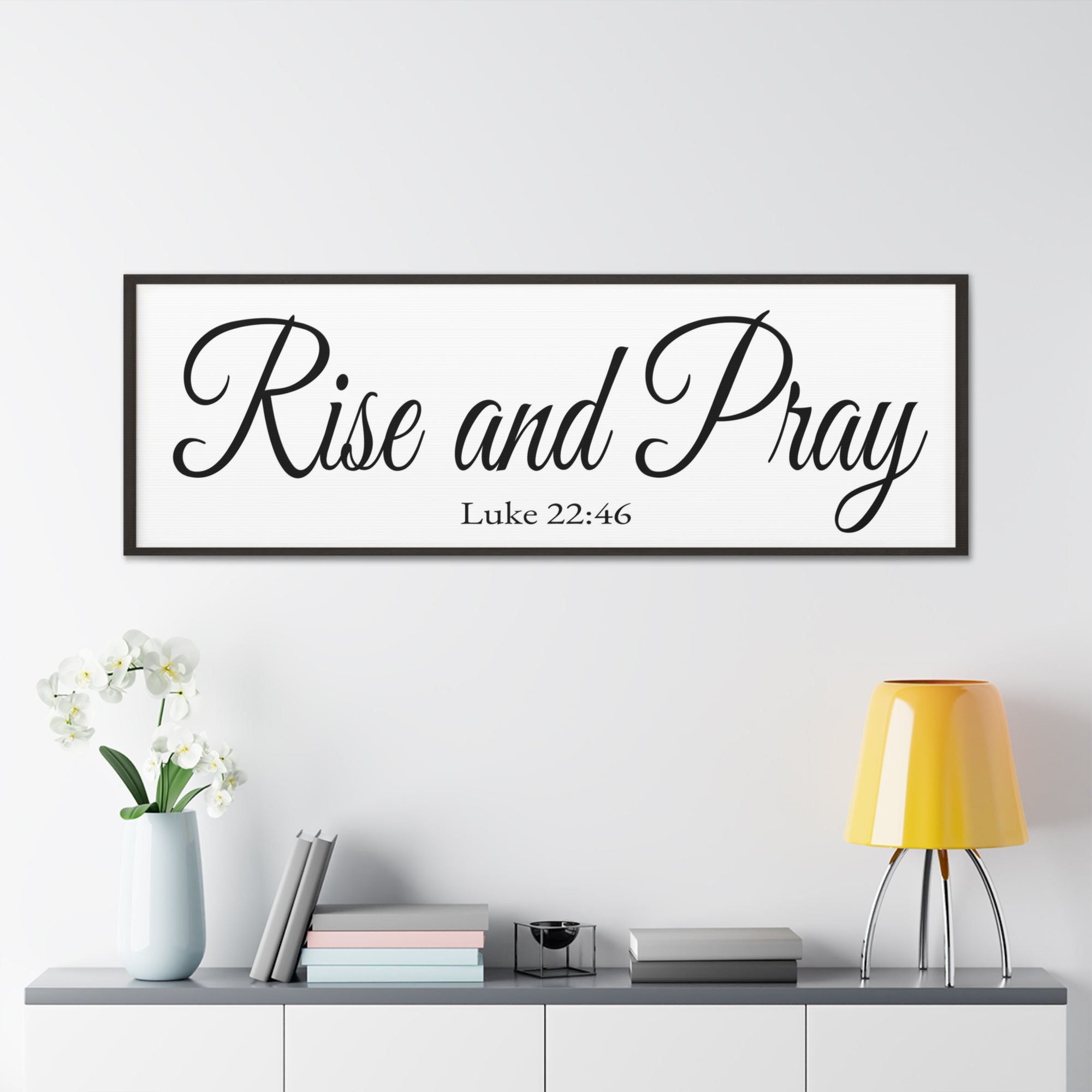 Scripture Walls Luke 22:46 White Bible Verse Canvas Christian Wall Art Ready to Hang Unframed-Express Your Love Gifts