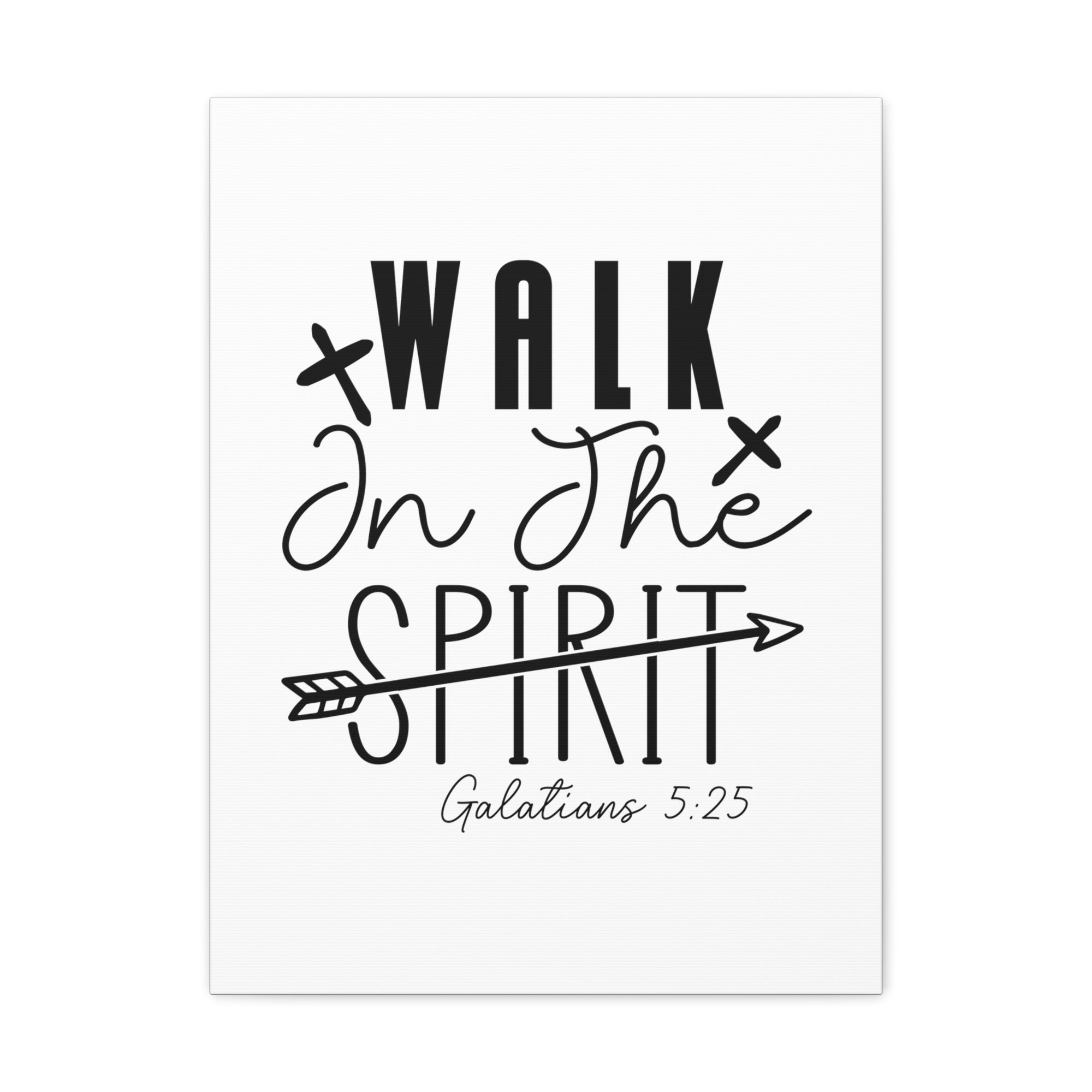 Scripture Walls Galatians 5:25 Walk in the Spirit Bible Verse Canvas Christian Wall Art Ready to Hang Unframed-Express Your Love Gifts