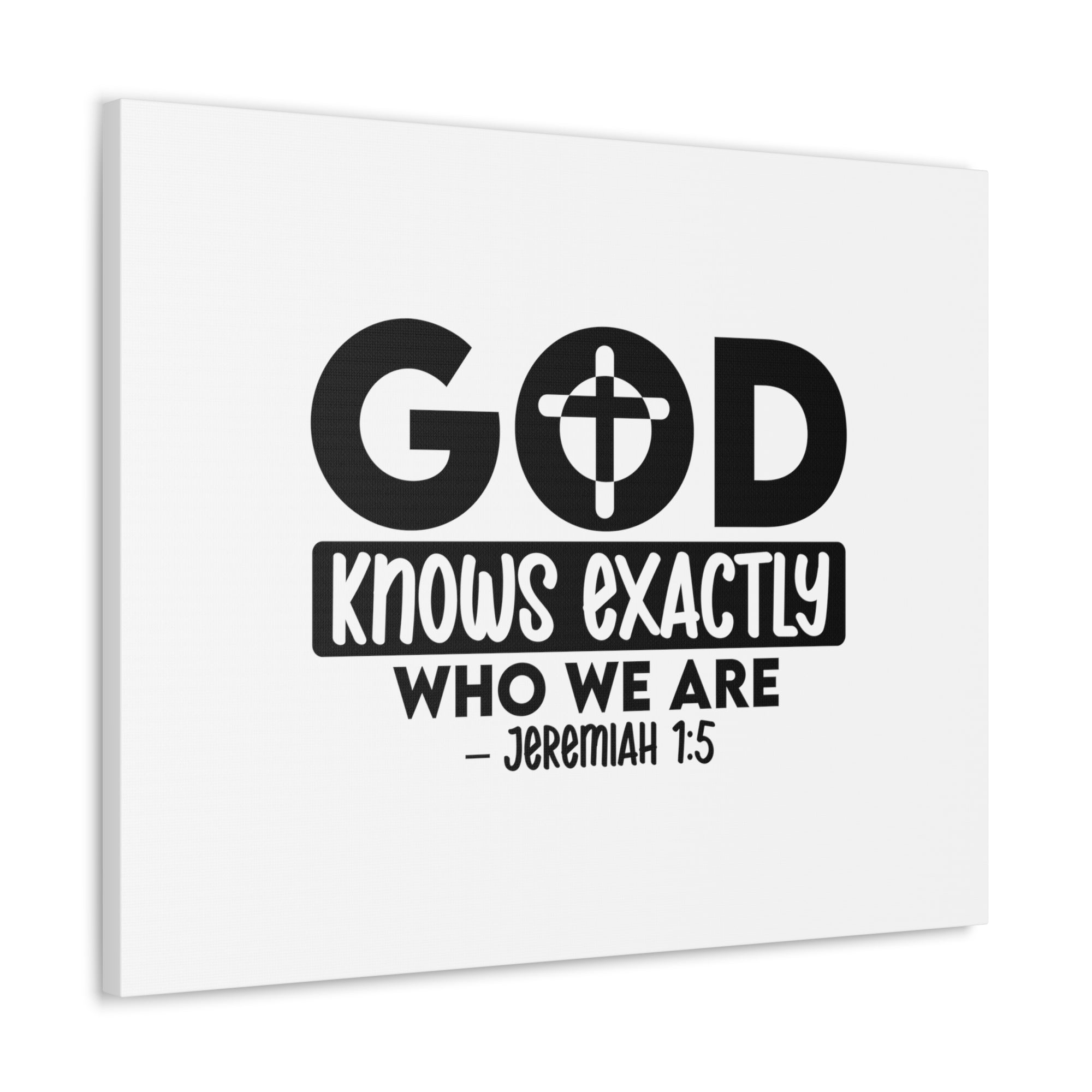 Scripture Walls Jeremiah 1:5 God Knows Exactly Bible Verse Canvas Christian Wall Art Ready to Hang Unframed-Express Your Love Gifts