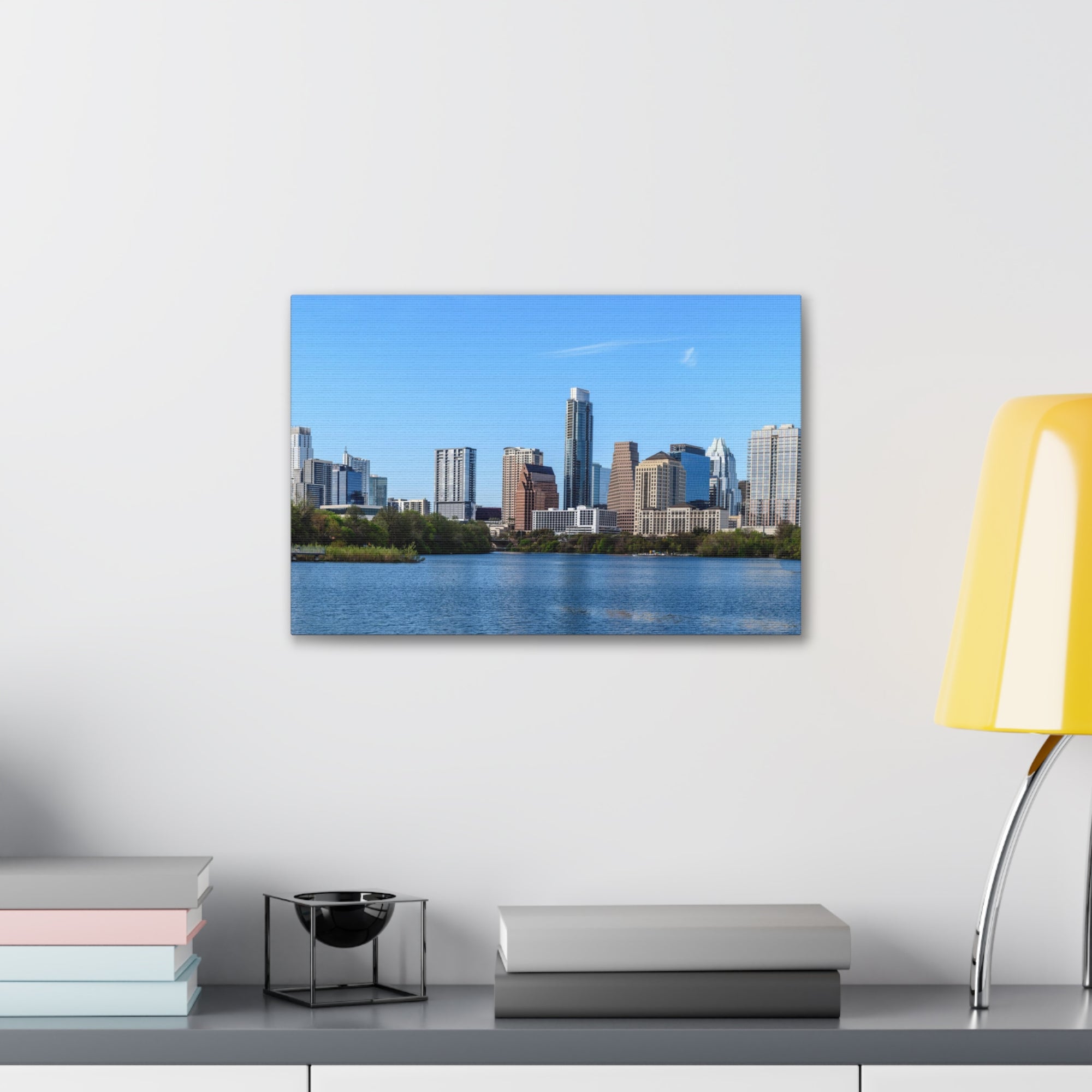 Austin Daytime Skyline Canvas Artwork High-Quality Breathtaking Stunning Cityscape for Home Decor Ready to Hang-Express Your Love Gifts