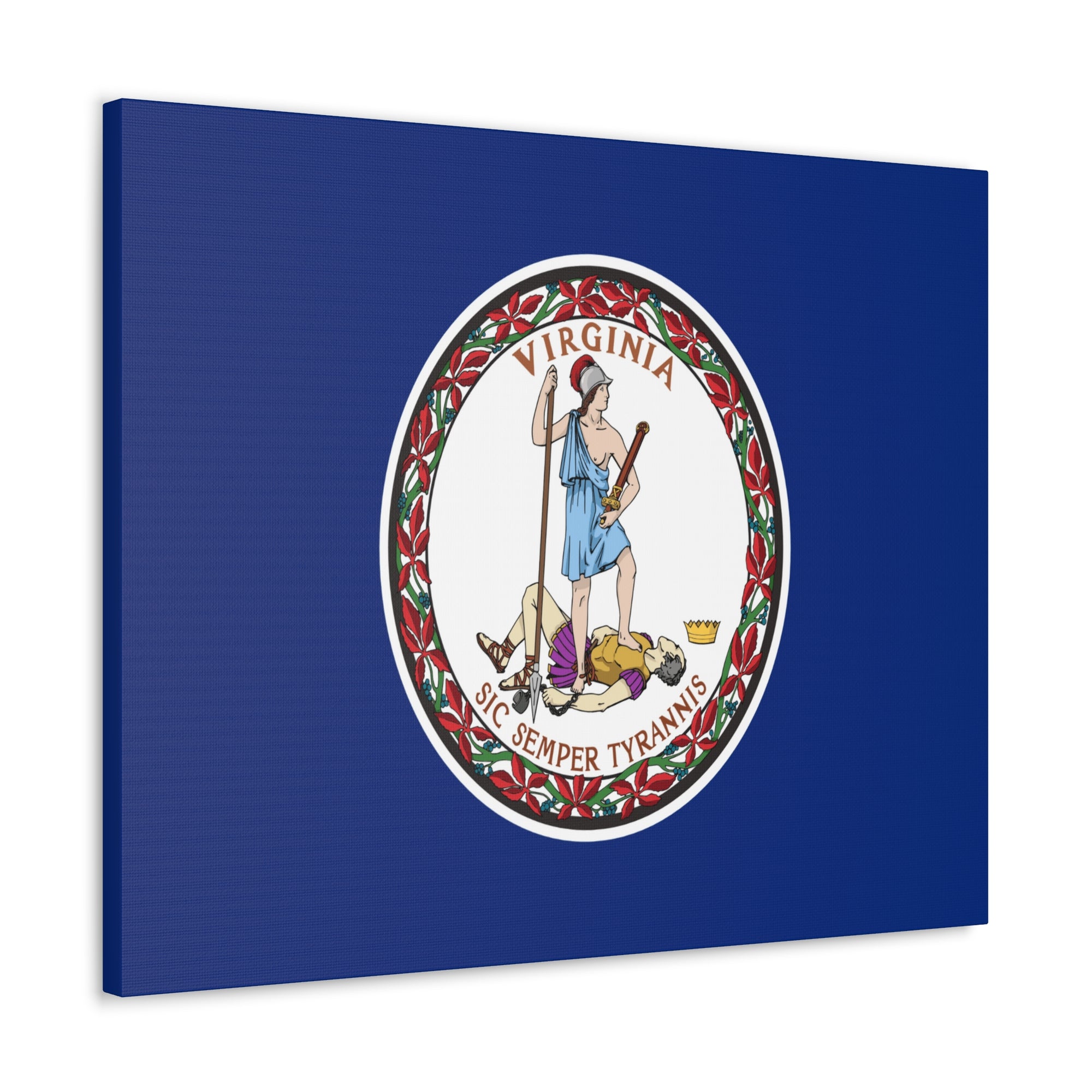 Virginia Stage Flag Canvas Vibrant Wall Art Unframed Home Decor-Express Your Love Gifts