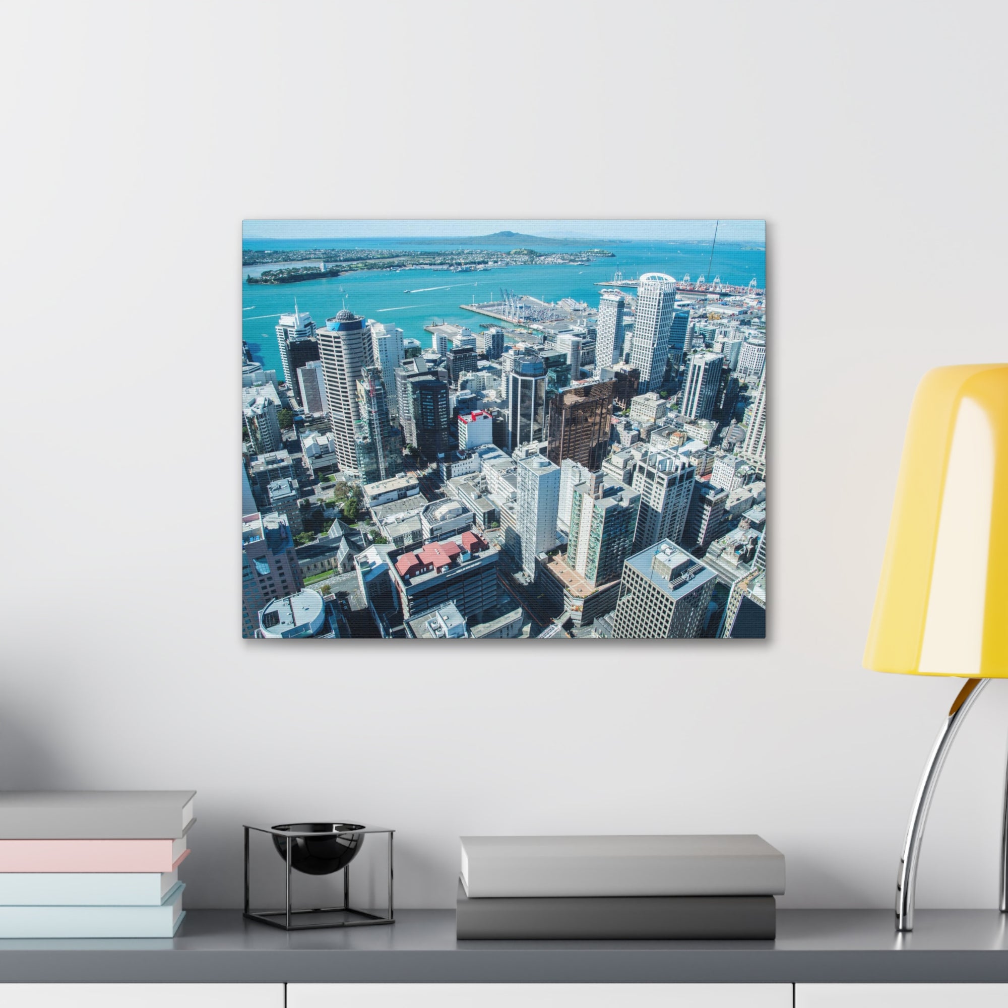 Auckland Daytime Skyline Canvas Artwork High-Quality Breathtaking Stunning Cityscape for Home Decor Ready to Hang-Express Your Love Gifts