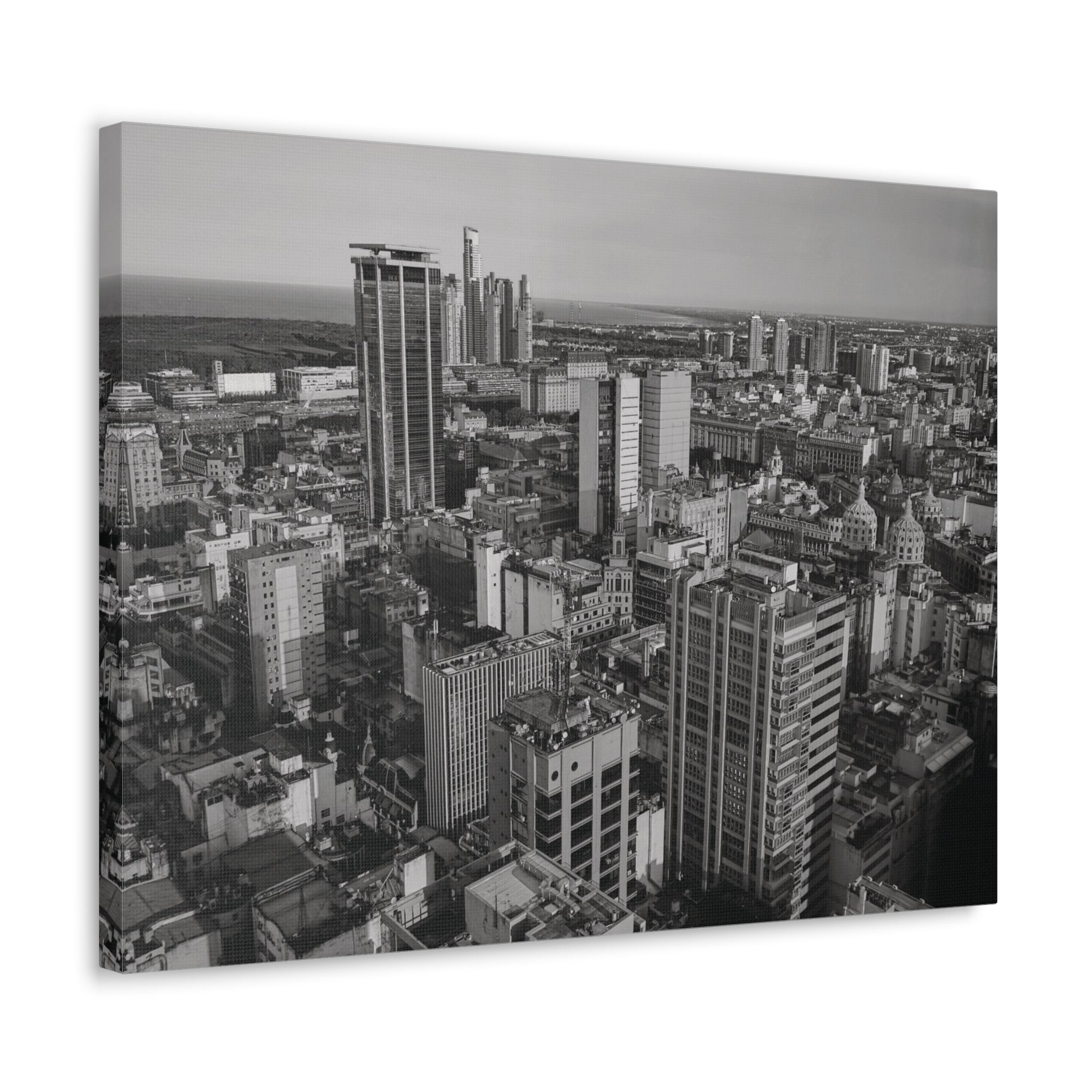 Buenos Aires Black And White Skyline Canvas Artwork High-Quality Breathtaking Stunning Cityscape for Home Decor Ready to Hang-Express Your Love Gifts