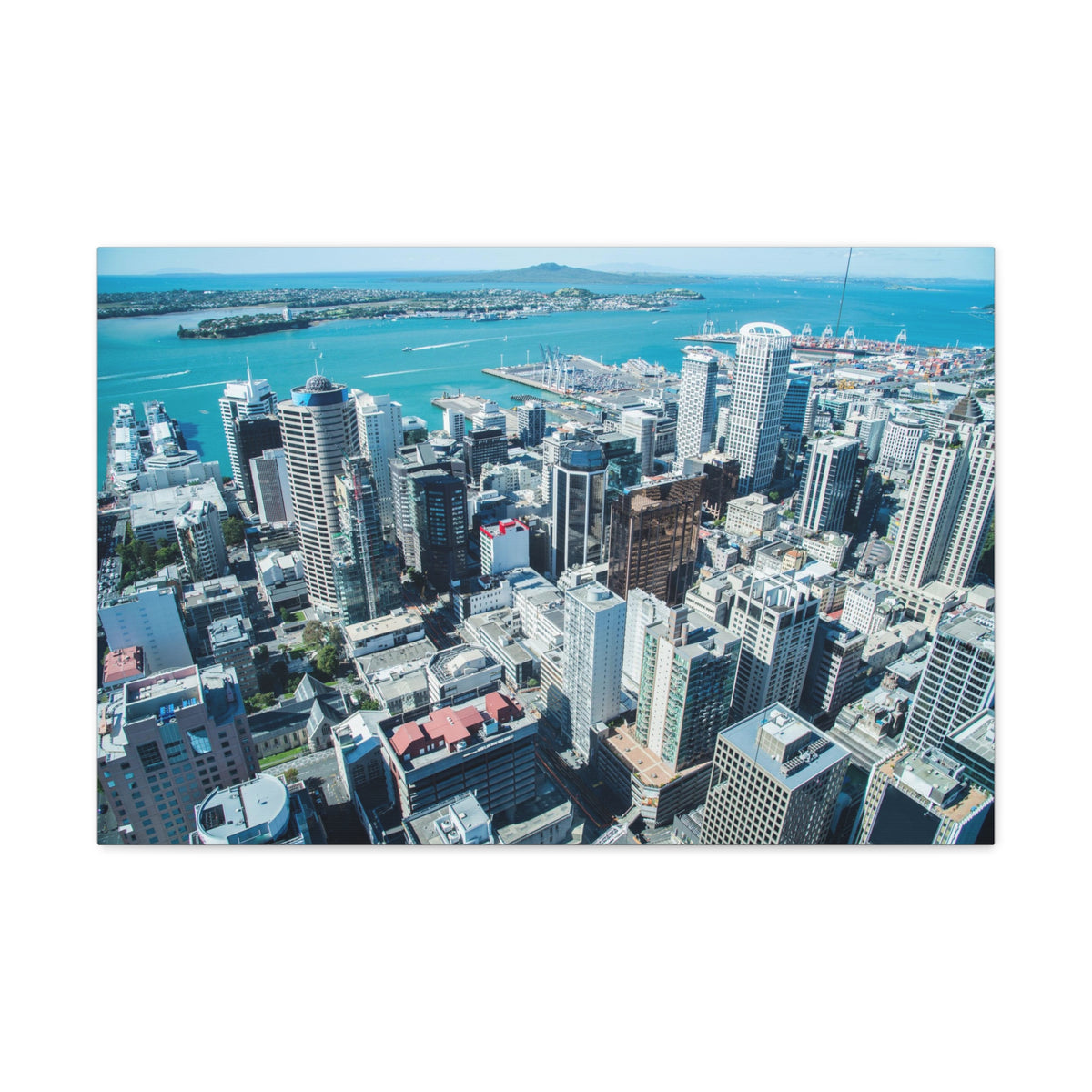 Auckland Daytime Skyline Canvas Artwork High-Quality Breathtaking Stunning Cityscape for Home Decor Ready to Hang-Express Your Love Gifts