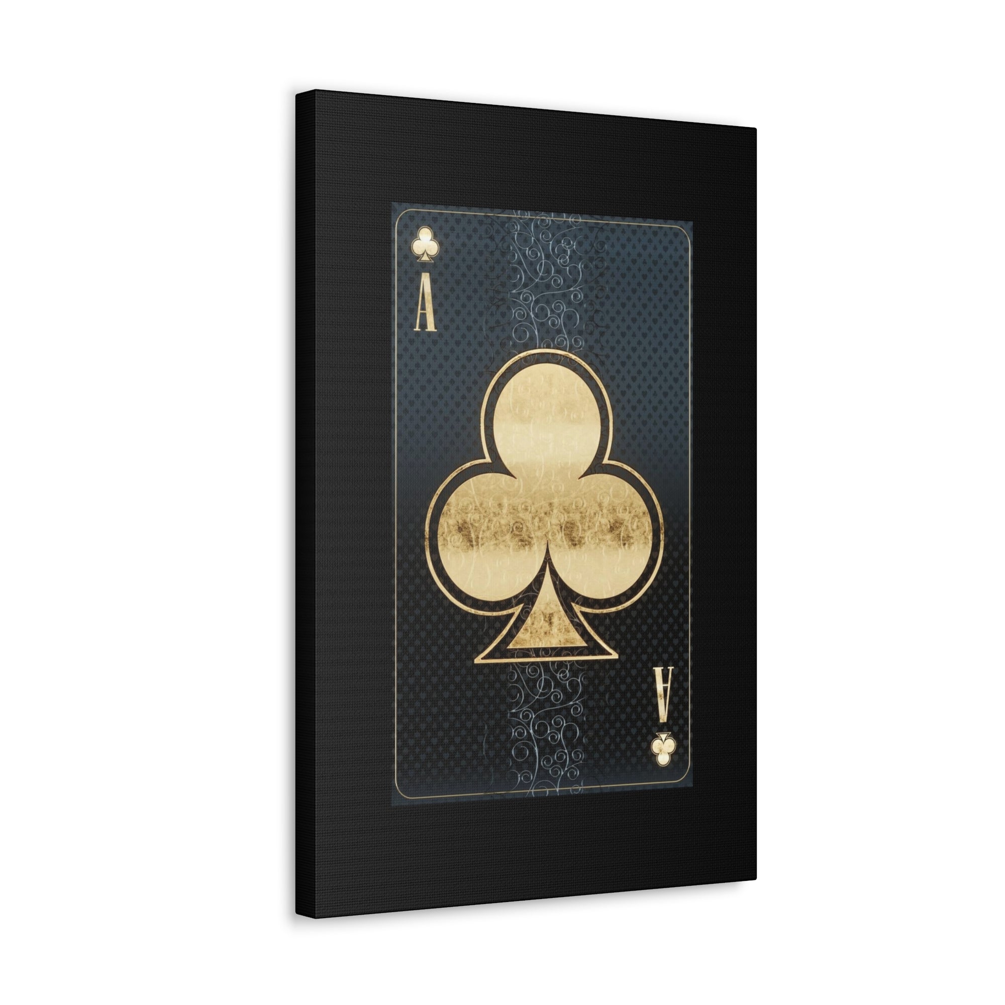 3D Casino Ace of Clubs Playing Card Canvas Wall Art for Home Decor Ready-to-Hang-Express Your Love Gifts