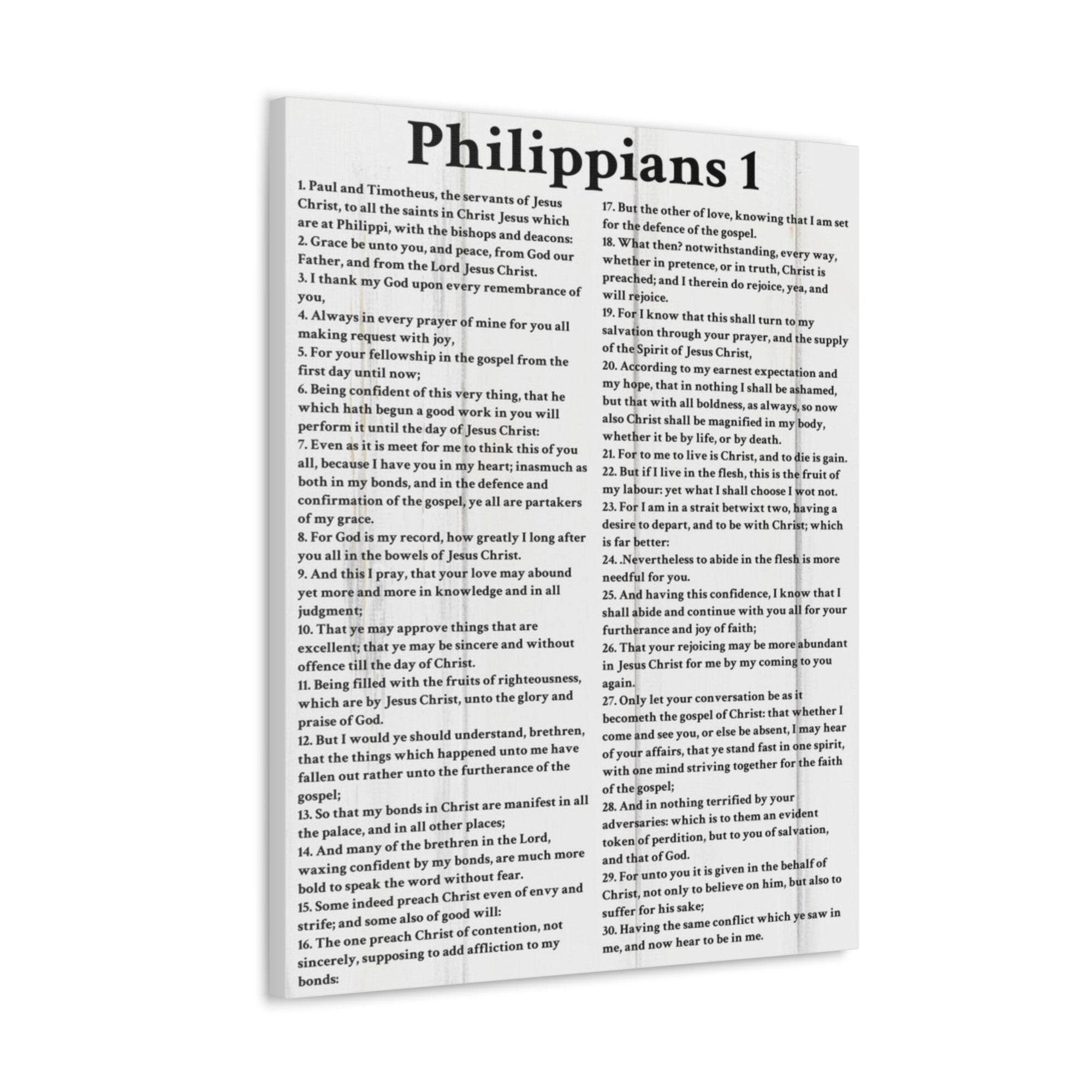 Scripture Walls Philippians 1 White Bible Verse Canvas Christian Wall Art Ready to Hang Unframed-Express Your Love Gifts