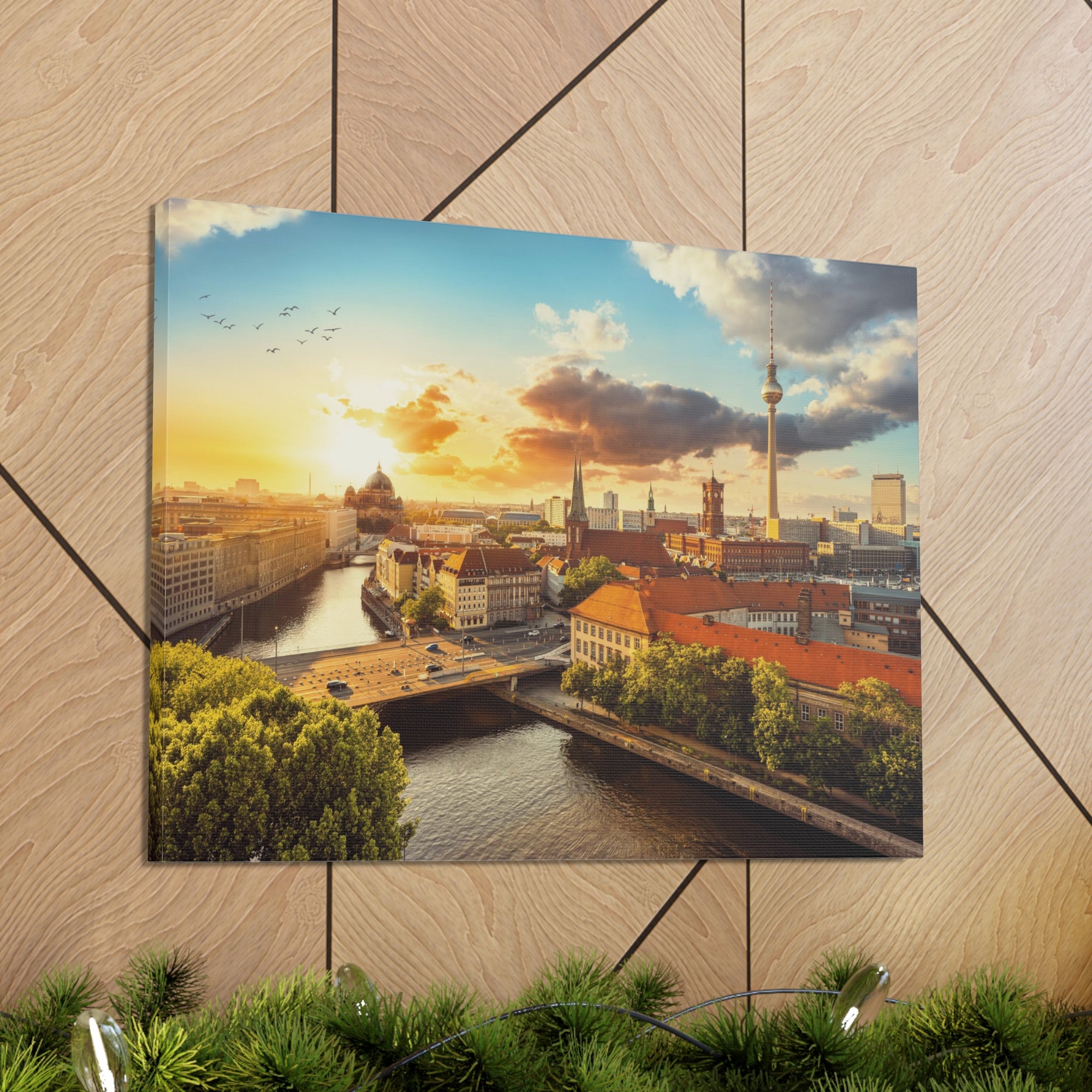 Berlin Daytime Skyline Canvas Artwork High-Quality Breathtaking Stunning Cityscape for Home Decor Ready to Hang-Express Your Love Gifts