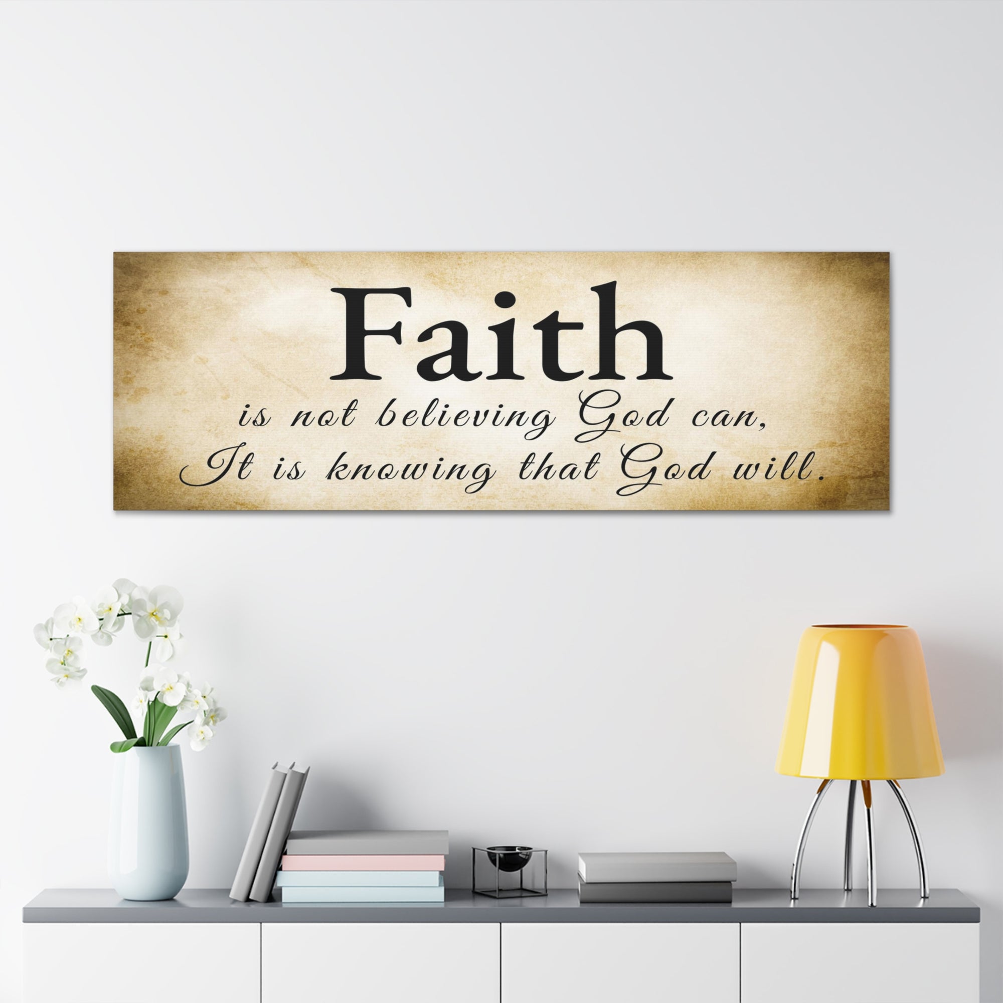 Scripture Walls Faith Gold Hebrews 11 Bible Verse Canvas Christian Wall Art Ready to Hang Unframed-Express Your Love Gifts