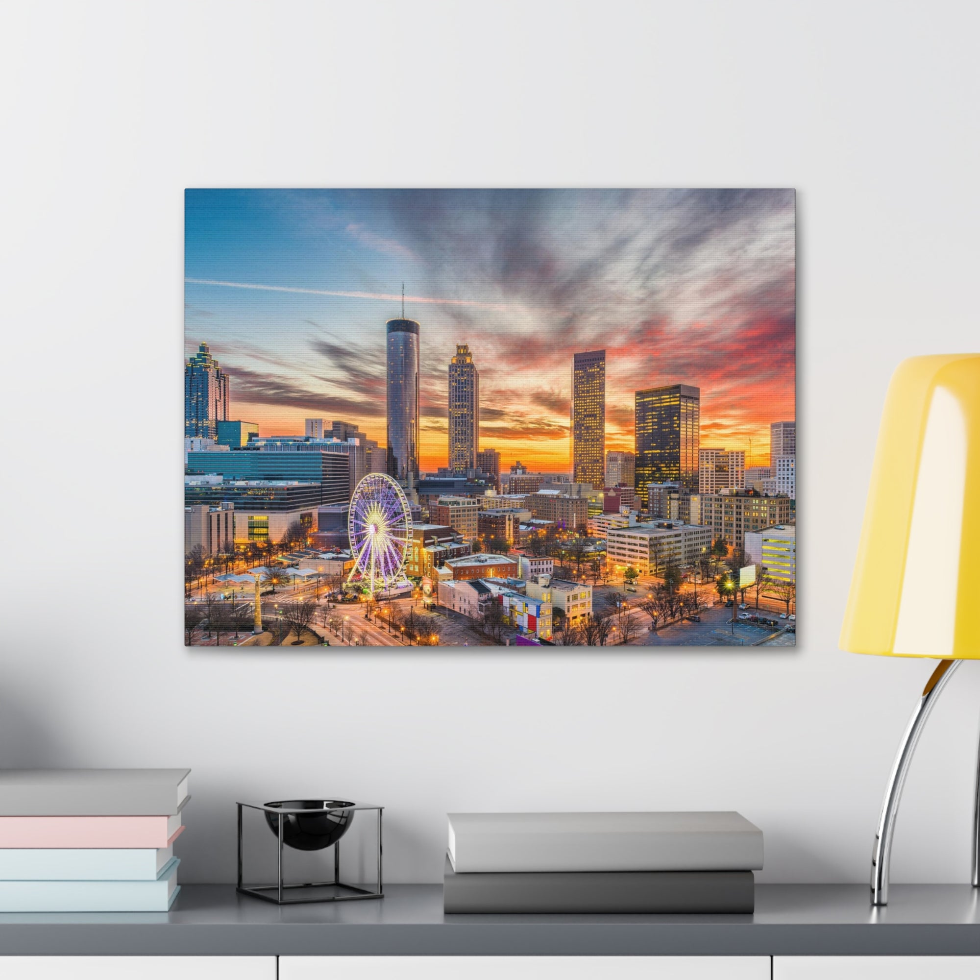 Atlanta Daytime Skyline Canvas Artwork High-Quality Breathtaking Stunning Cityscape for Home Decor Ready to Hang-Express Your Love Gifts