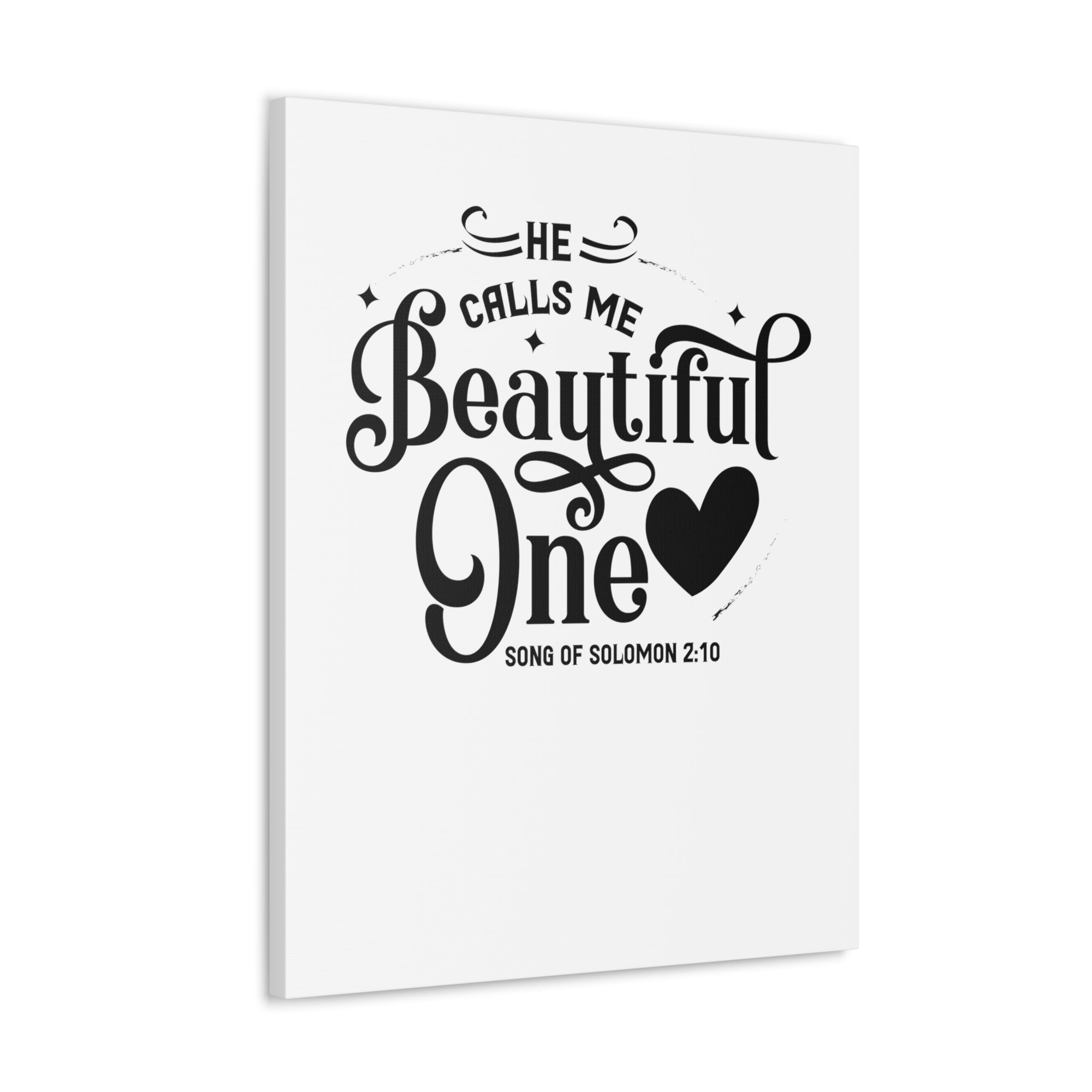 Scripture Walls Song of Solomon 2:10 Beautiful One Bible Verse Canvas Christian Wall Art Ready to Hang Unframed-Express Your Love Gifts