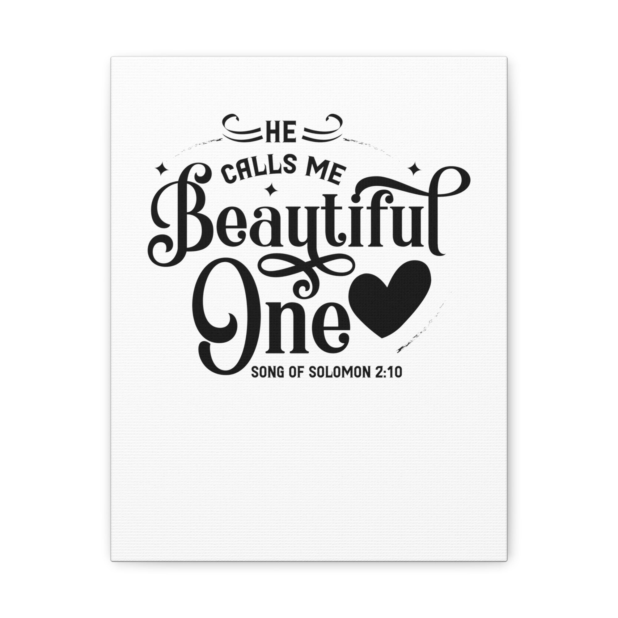 Scripture Walls Song of Solomon 2:10 Beautiful One Bible Verse Canvas Christian Wall Art Ready to Hang Unframed-Express Your Love Gifts