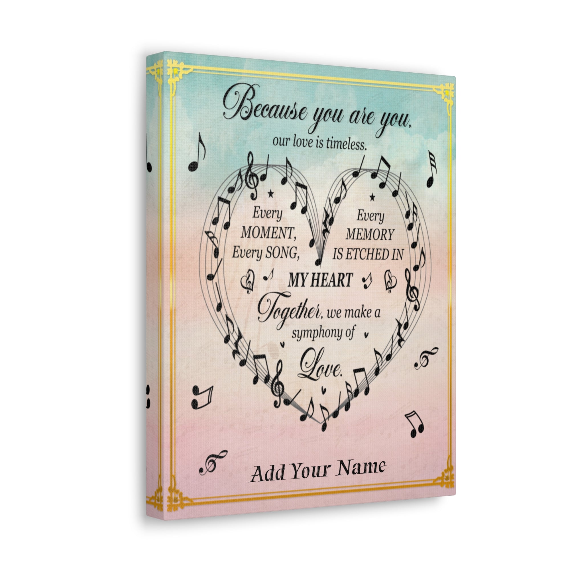 Personalized To My Wife Symphony of Love Canvas Wall Art - Romantic Gift for Her-Express Your Love Gifts