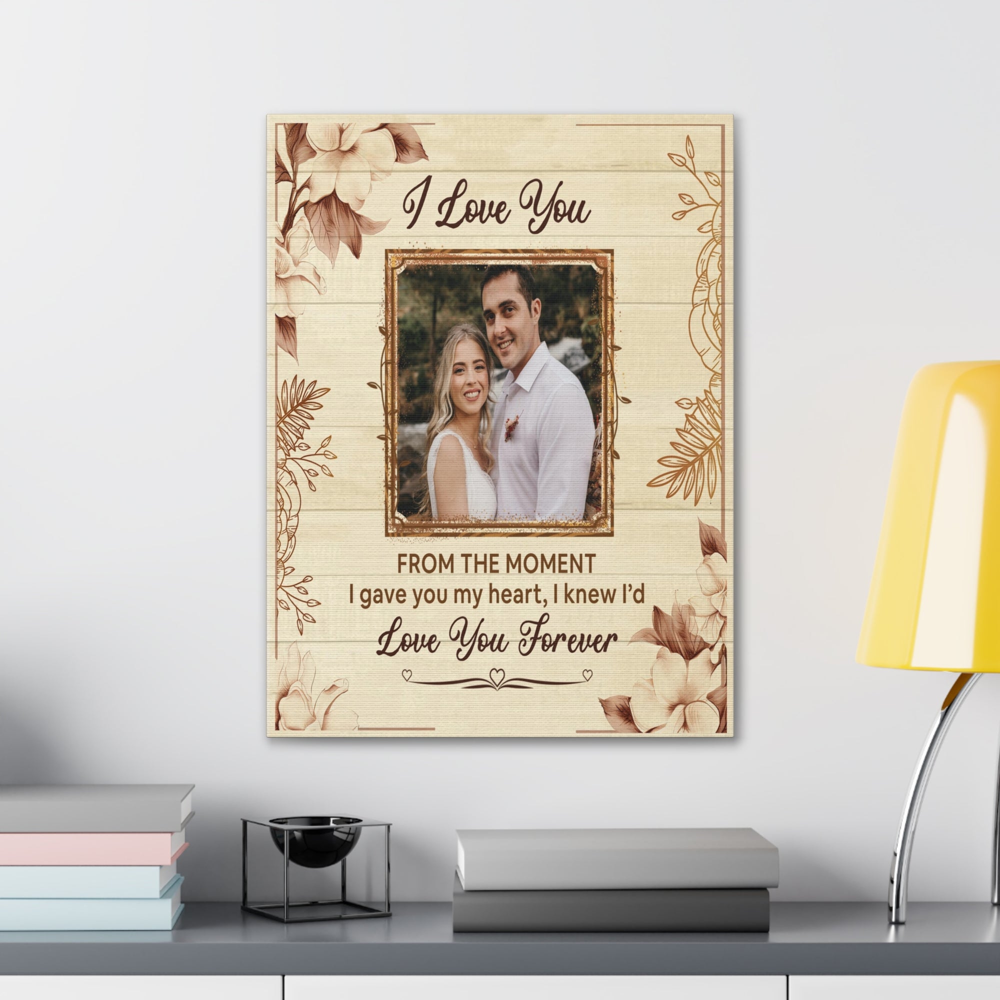 Personalized To My Wife I Love You Forever Custom Photo Canvas Wall Art – Personalized Romantic Gift-Express Your Love Gifts