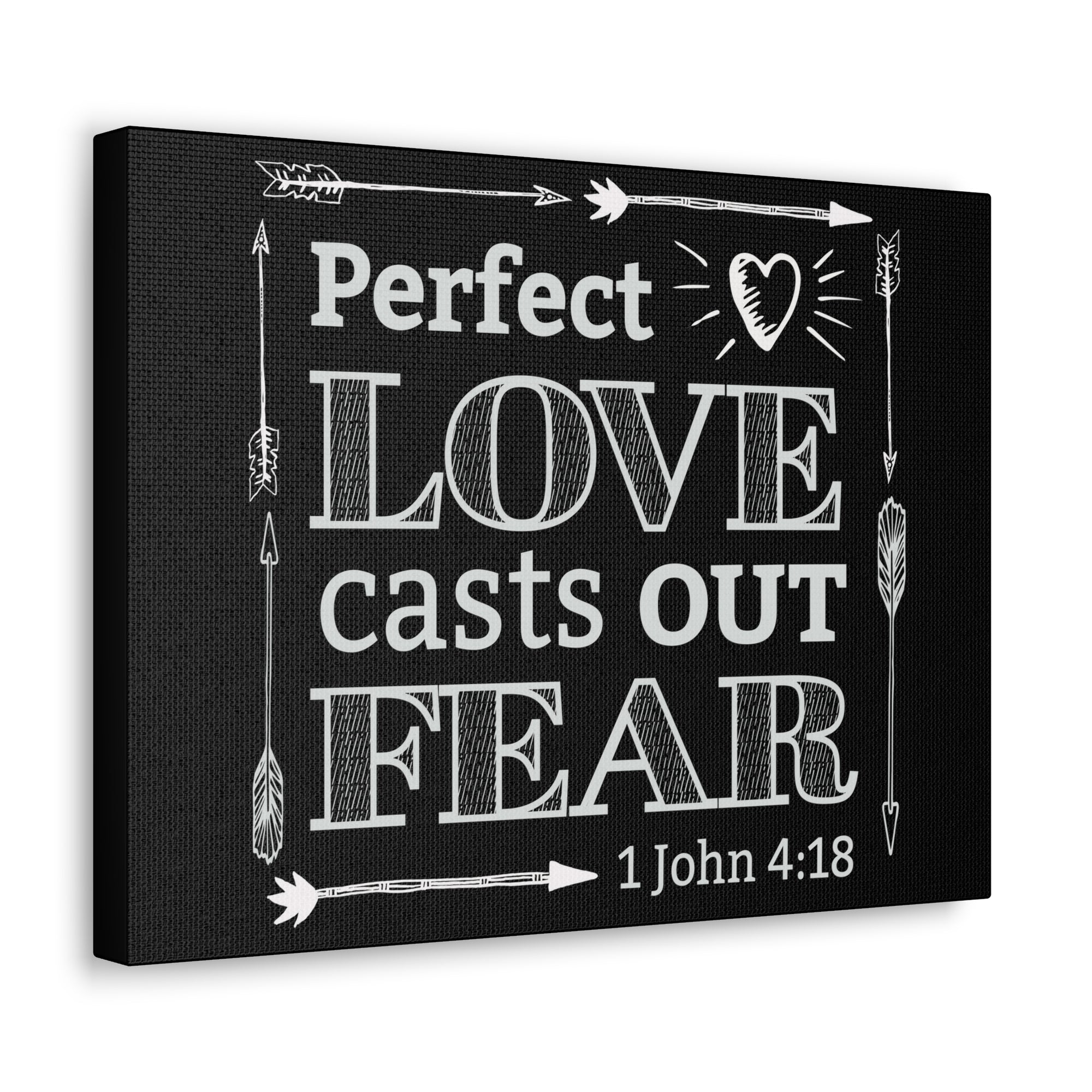Scripture Walls Love Casts Out Fear 1 John 4:18 Bible Verse Canvas Christian Wall Art Ready to Hang-Express Your Love Gifts