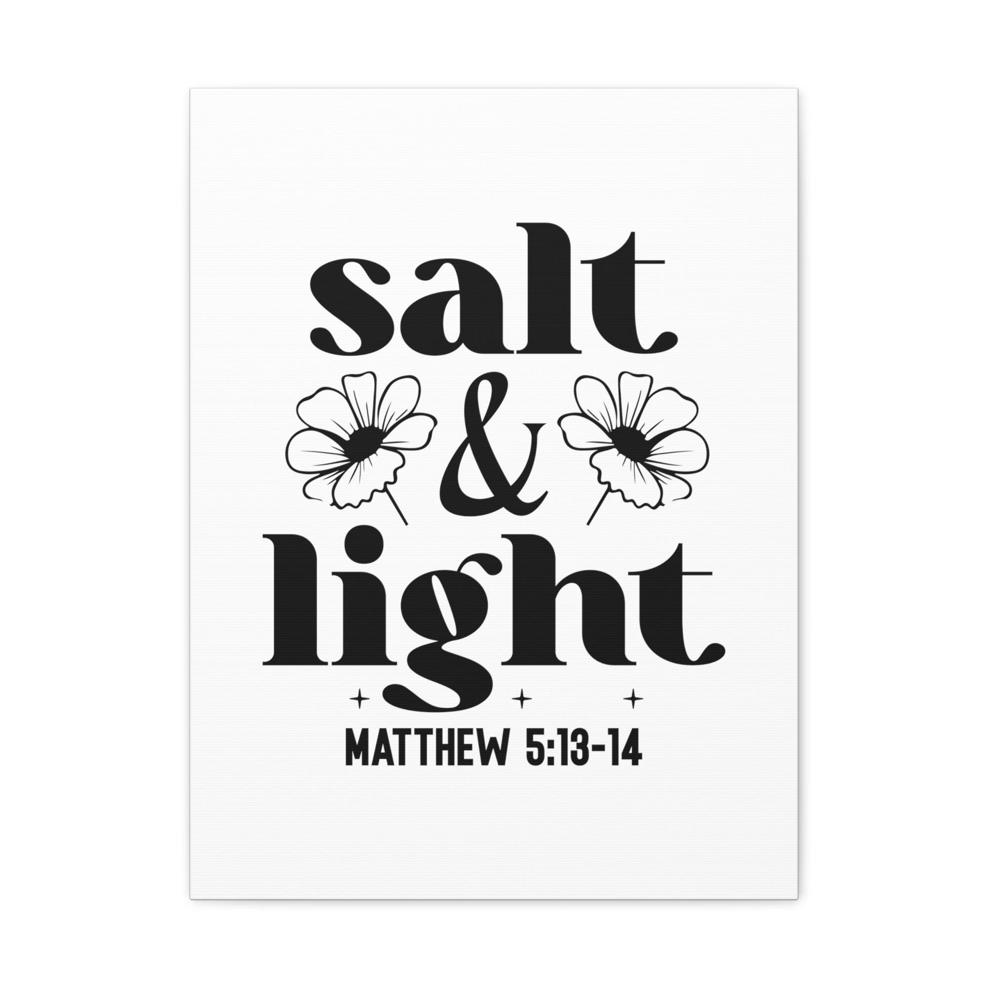 Scripture Walls Matthew 5:13-14 Salt & Light Bible Verse Canvas Christian Wall Art Ready to Hang Unframed-Express Your Love Gifts