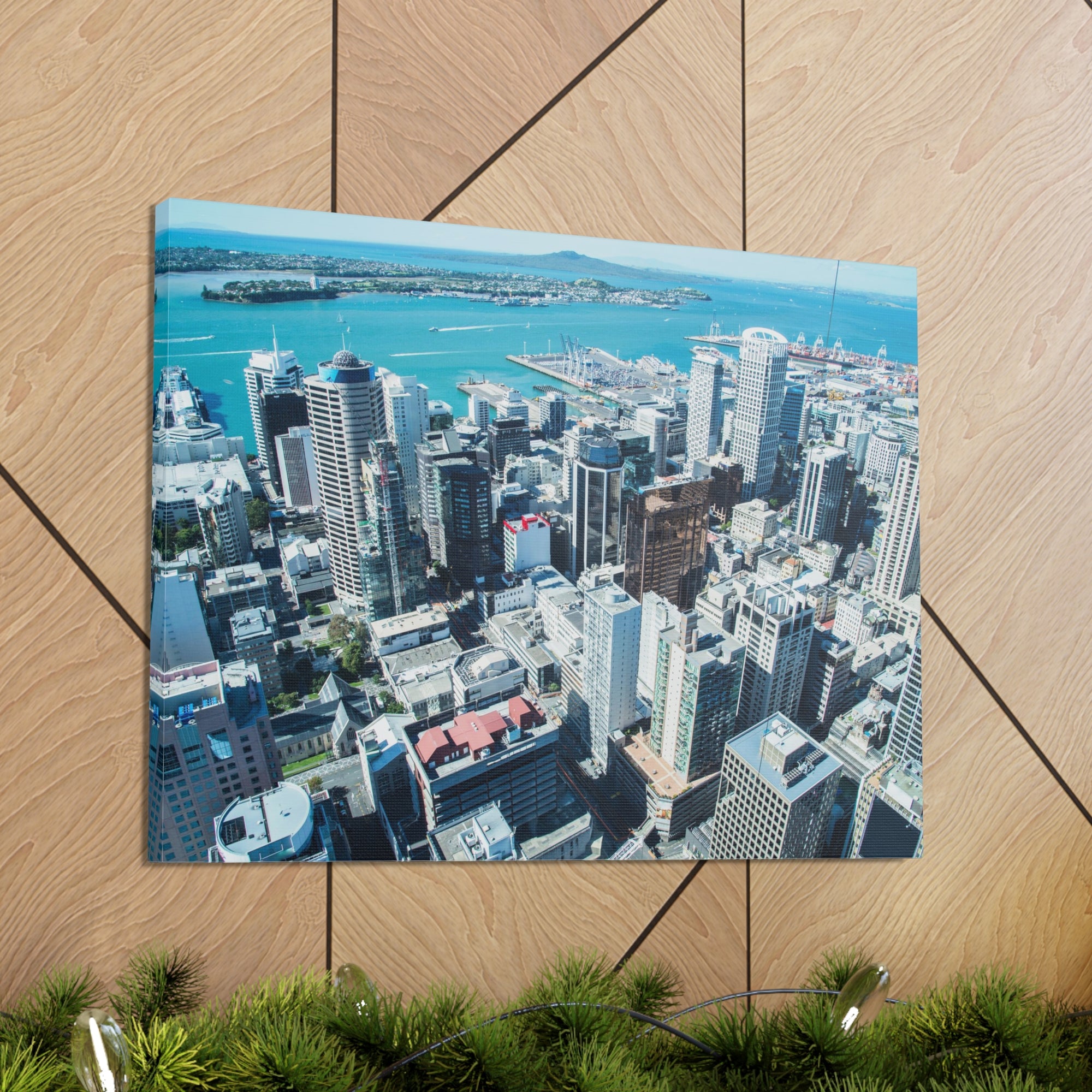 Auckland Daytime Skyline Canvas Artwork High-Quality Breathtaking Stunning Cityscape for Home Decor Ready to Hang-Express Your Love Gifts