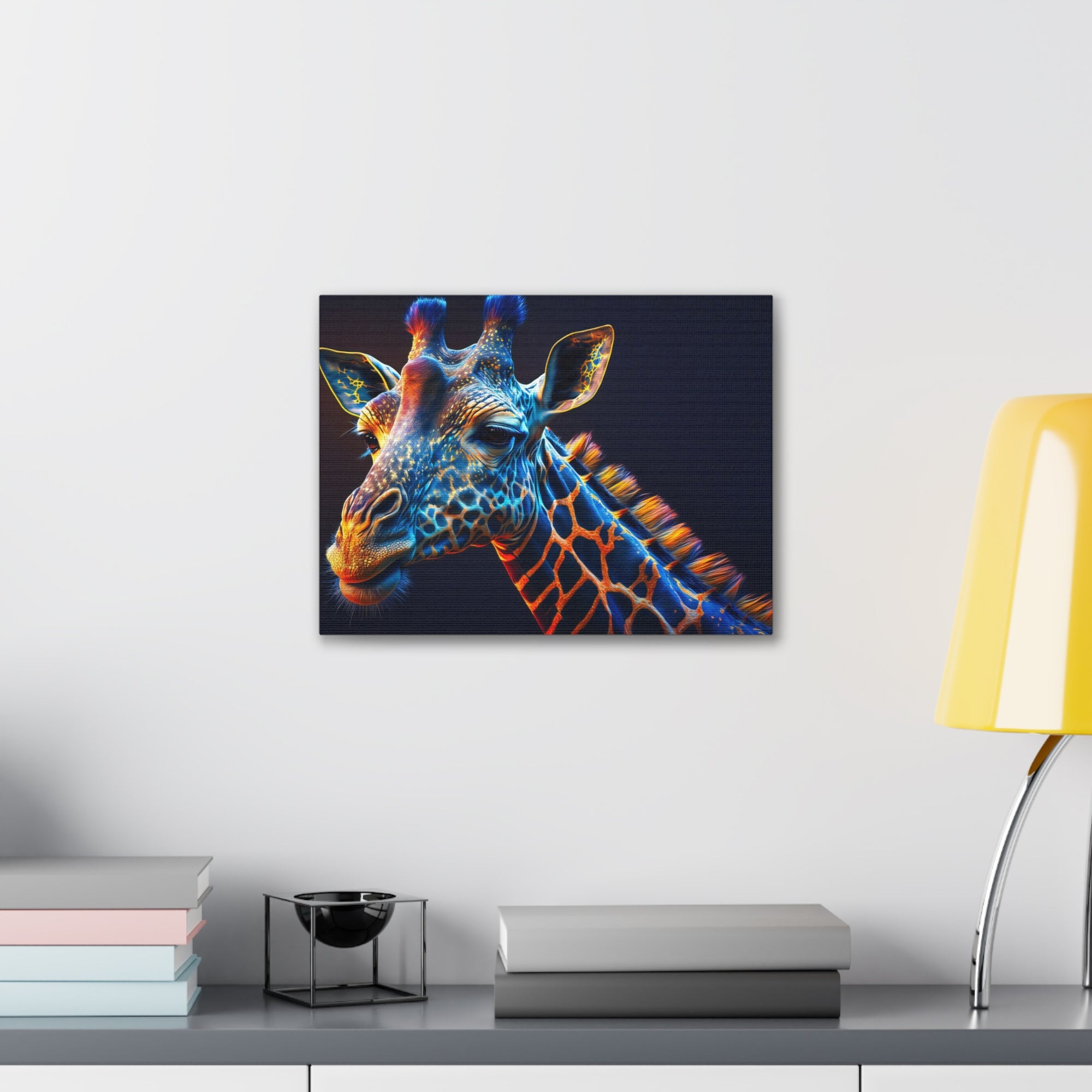 Giraffe Abstract Close Up Art Painting Animal Canvas Wall Art for Home Decor Ready-to-Hang-Express Your Love Gifts