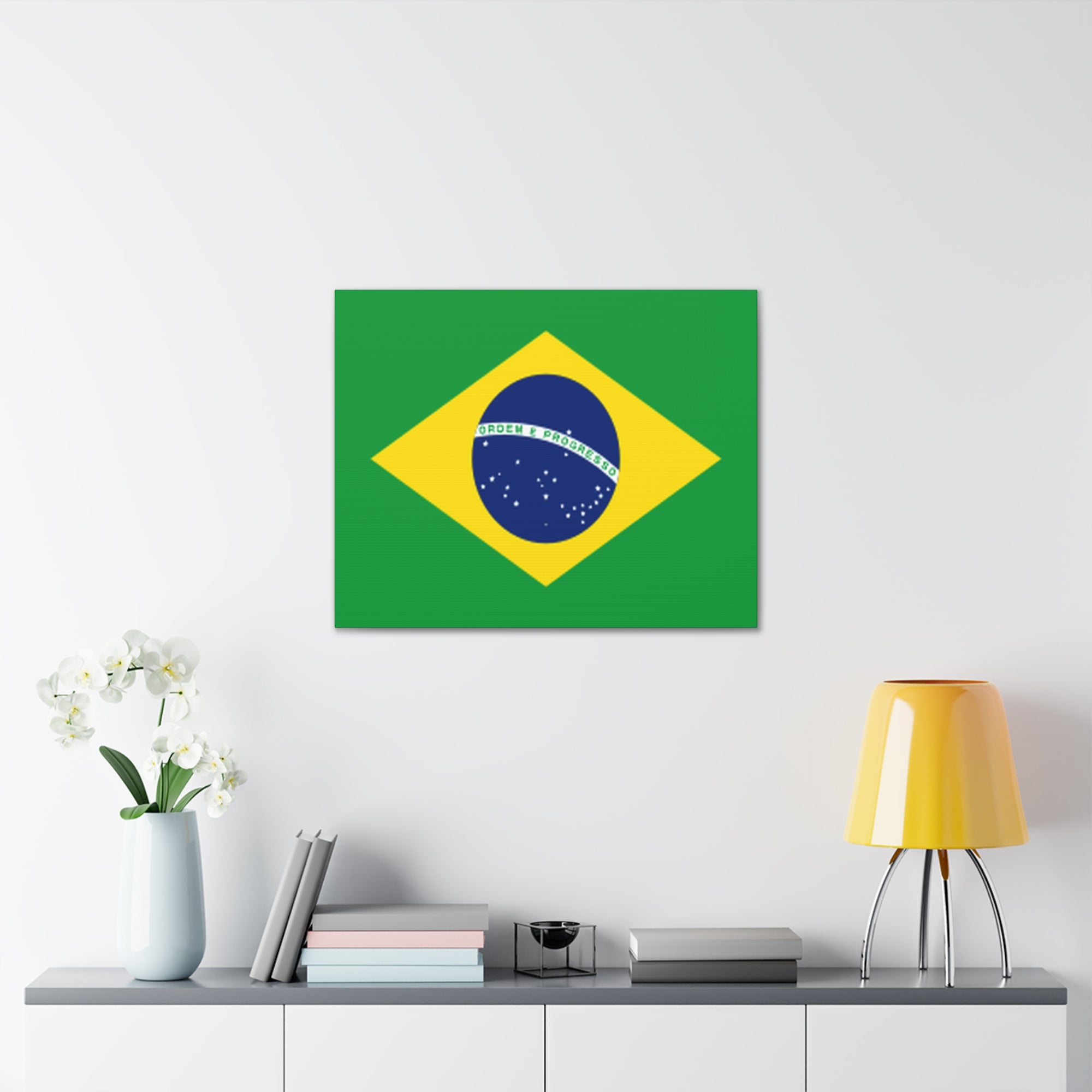 Brazil Country Flag Canvas Vibrant Wall Art Unframed Home Decor-Express Your Love Gifts