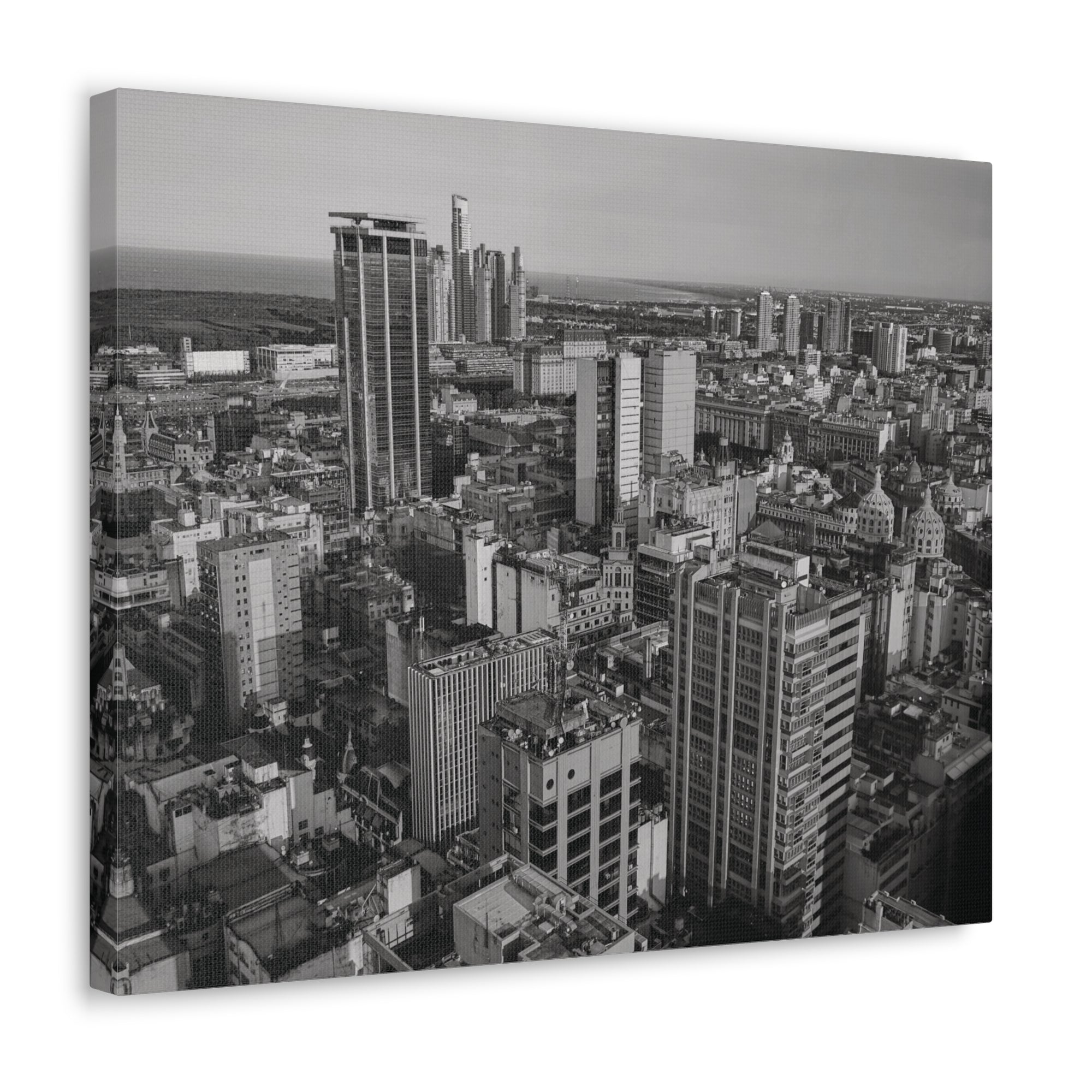 Buenos Aires Black And White Skyline Canvas Artwork High-Quality Breathtaking Stunning Cityscape for Home Decor Ready to Hang-Express Your Love Gifts