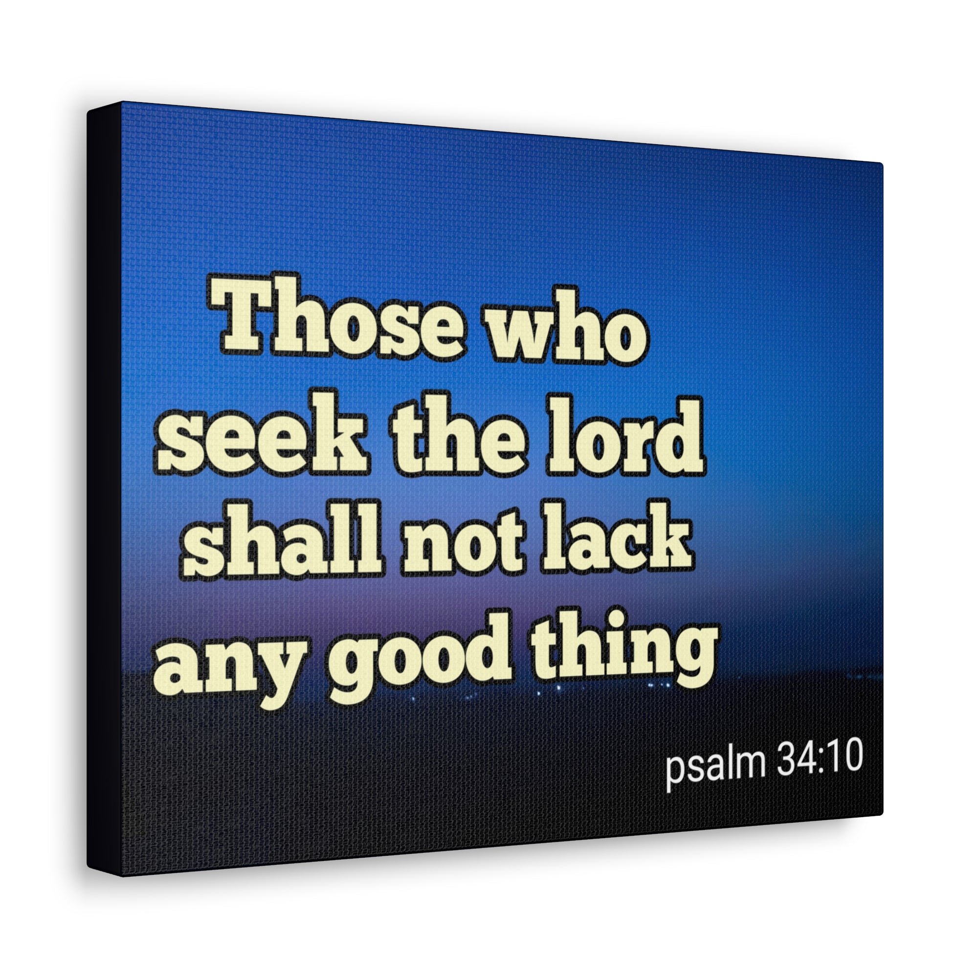 Scripture Walls Seek The Lord Psalm 34:10 Bible Verse Canvas Christian Wall Art Ready to Hang-Express Your Love Gifts