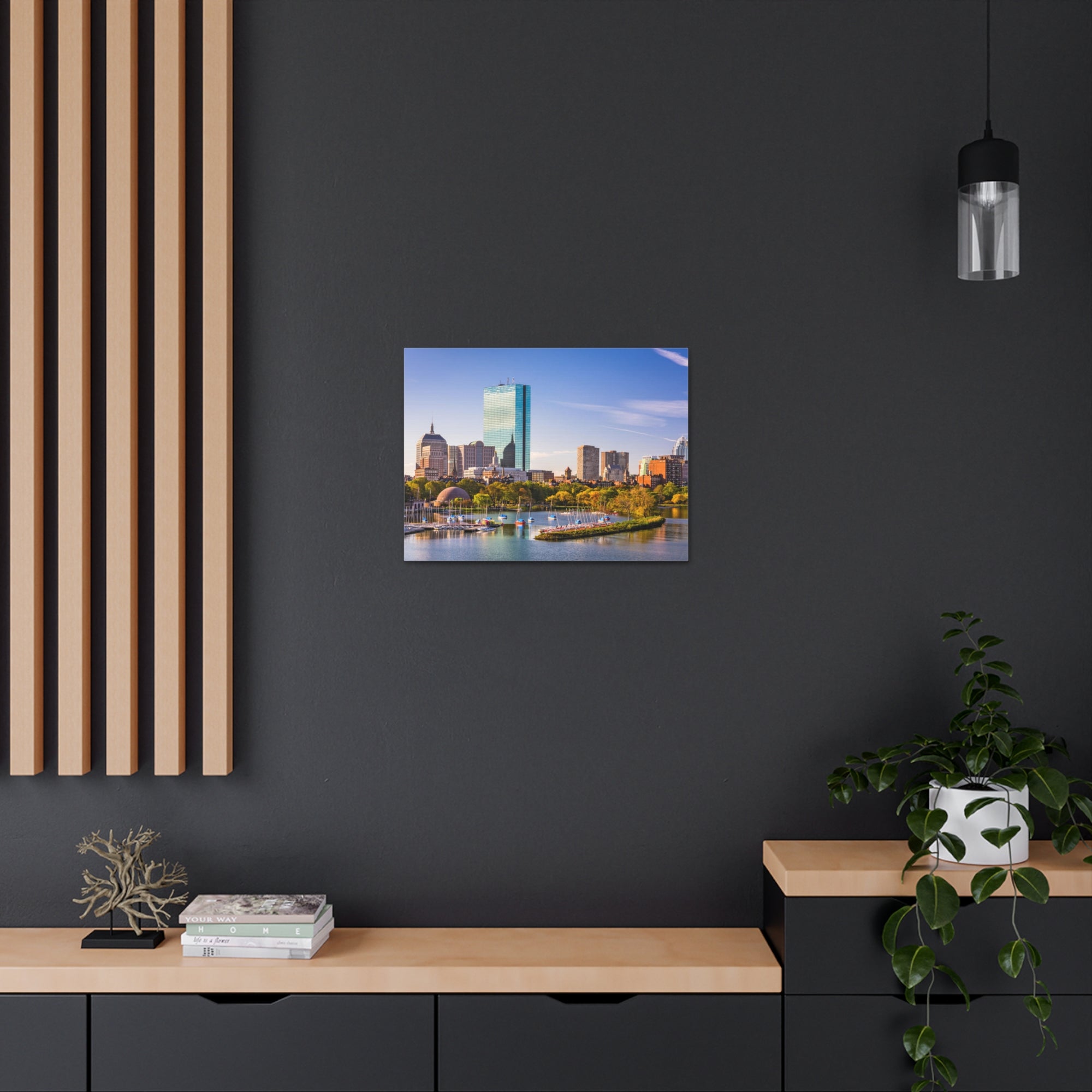 Boston Daytime Skyline Canvas Artwork High-Quality Breathtaking Stunning Cityscape for Home Decor Ready to Hang-Express Your Love Gifts