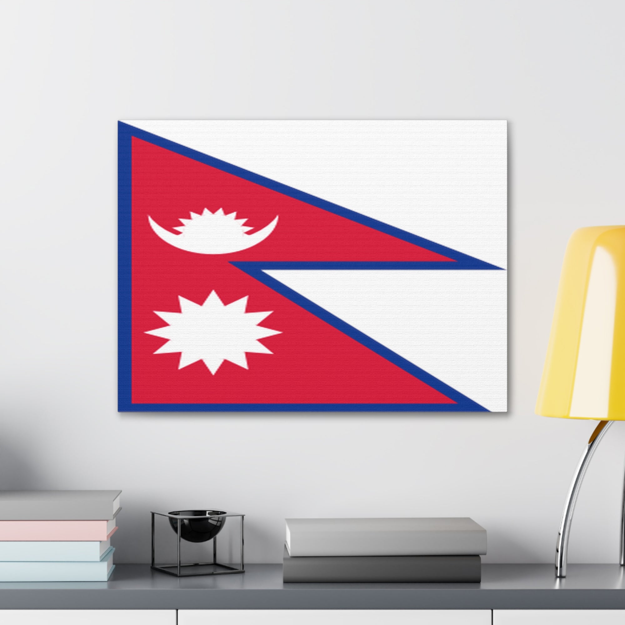 Nepal Country Flag Canvas Vibrant Wall Art Unframed Home Decor-Express Your Love Gifts