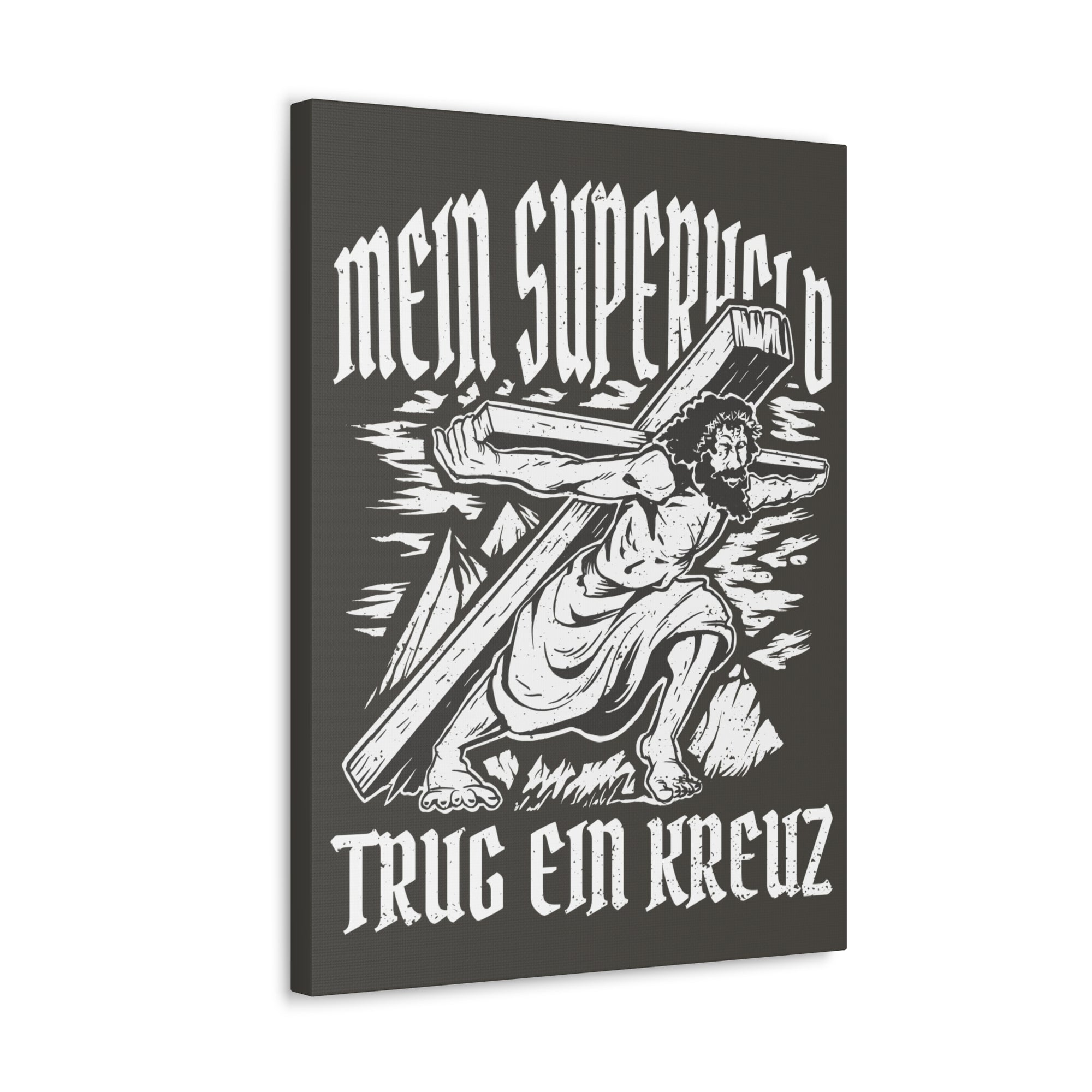 Scripture Walls My Superhero German Bible Verse Canvas Christian Wall Art Ready to Hang Unframed-Express Your Love Gifts