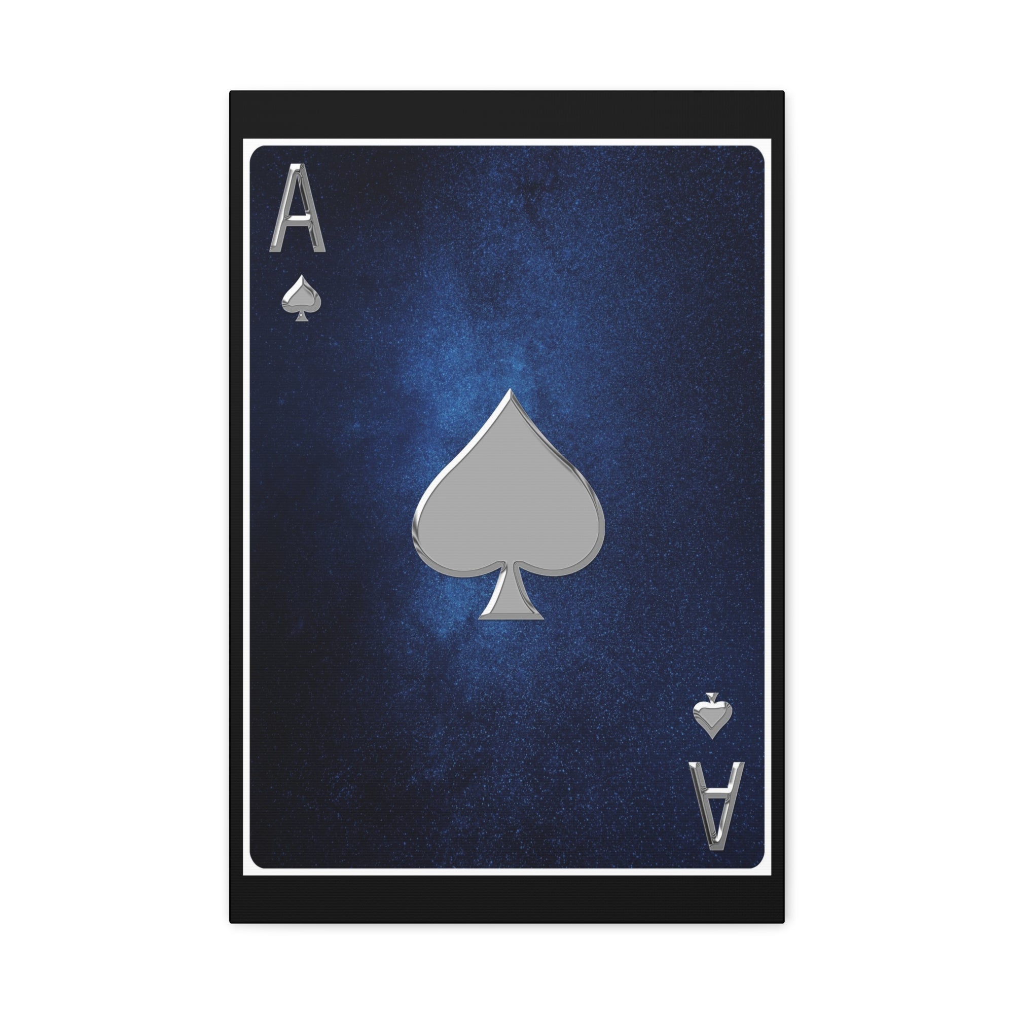 Ace Of Spades Space Background Playing Card Canvas Wall Art for Home Decor Ready-to-Hang-Express Your Love Gifts